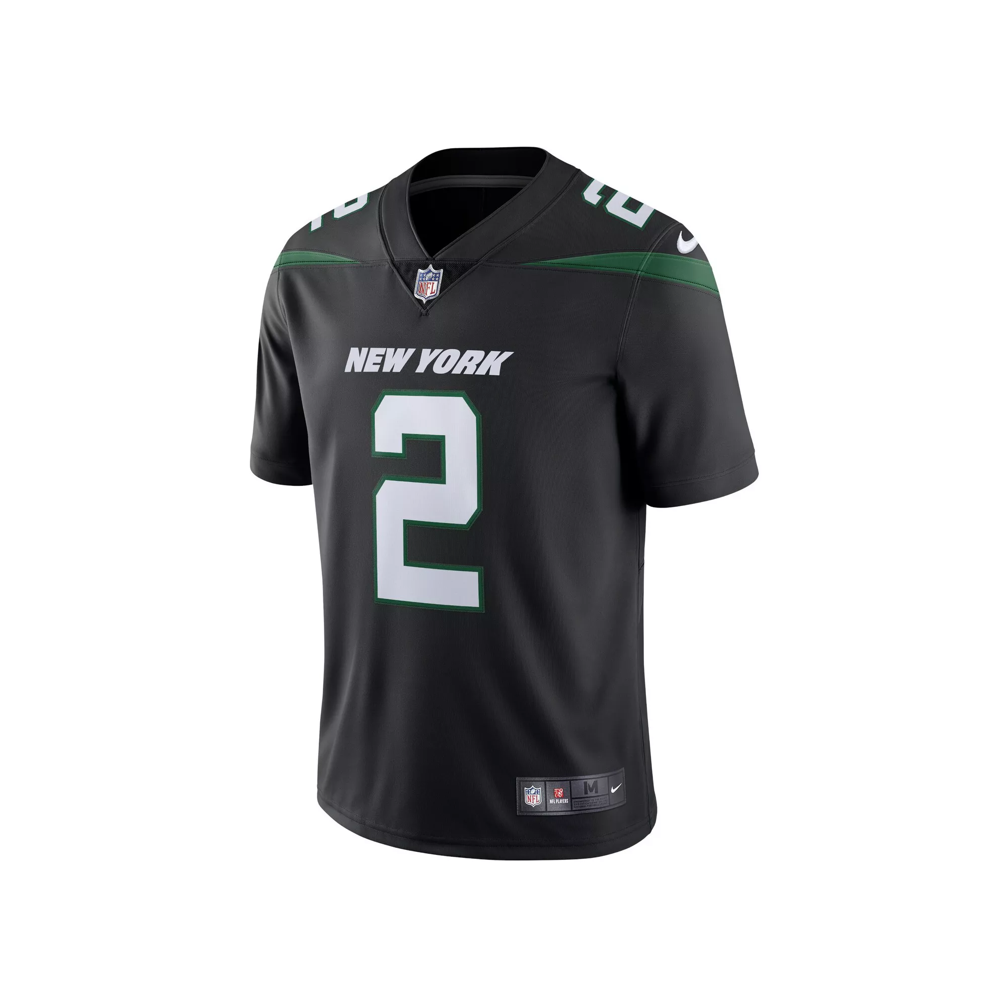 Men's Nike Zach Wilson Stealth Black New York Jets Vapor Limited Jersey