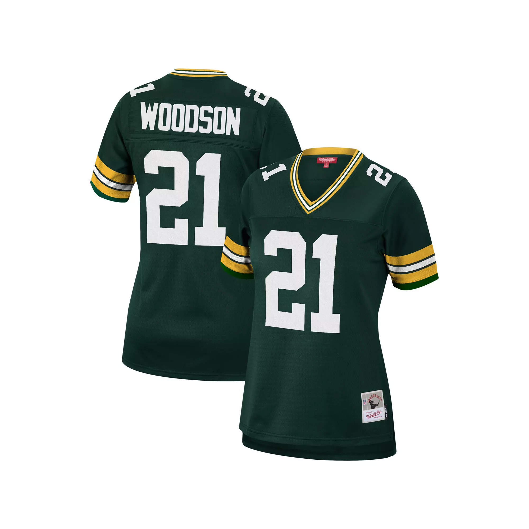 Women's Mitchell & Ness Charles Woodson Green Green Bay Packers 2010 Legacy Replica Player Jersey