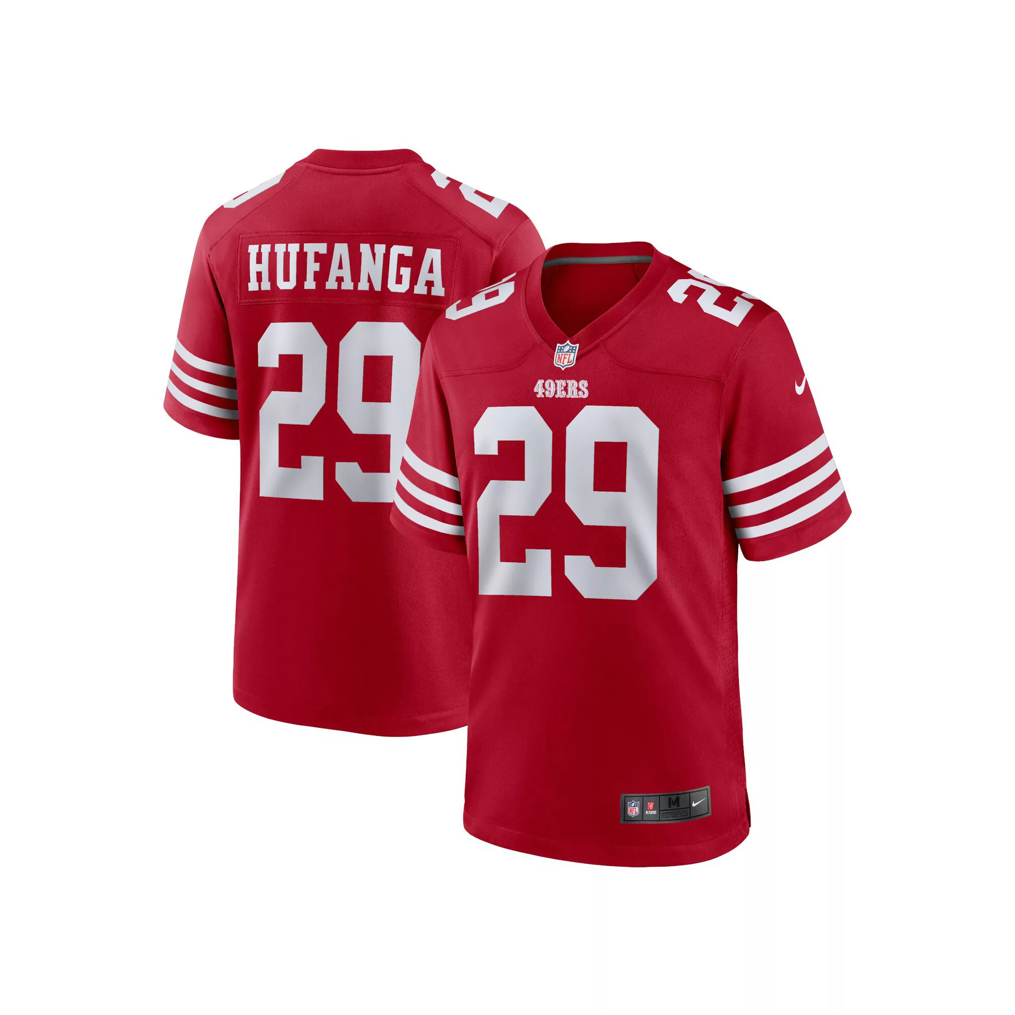 Men's Nike Talanoa Hufanga Scarlet San Francisco 49ers Game Player Jersey