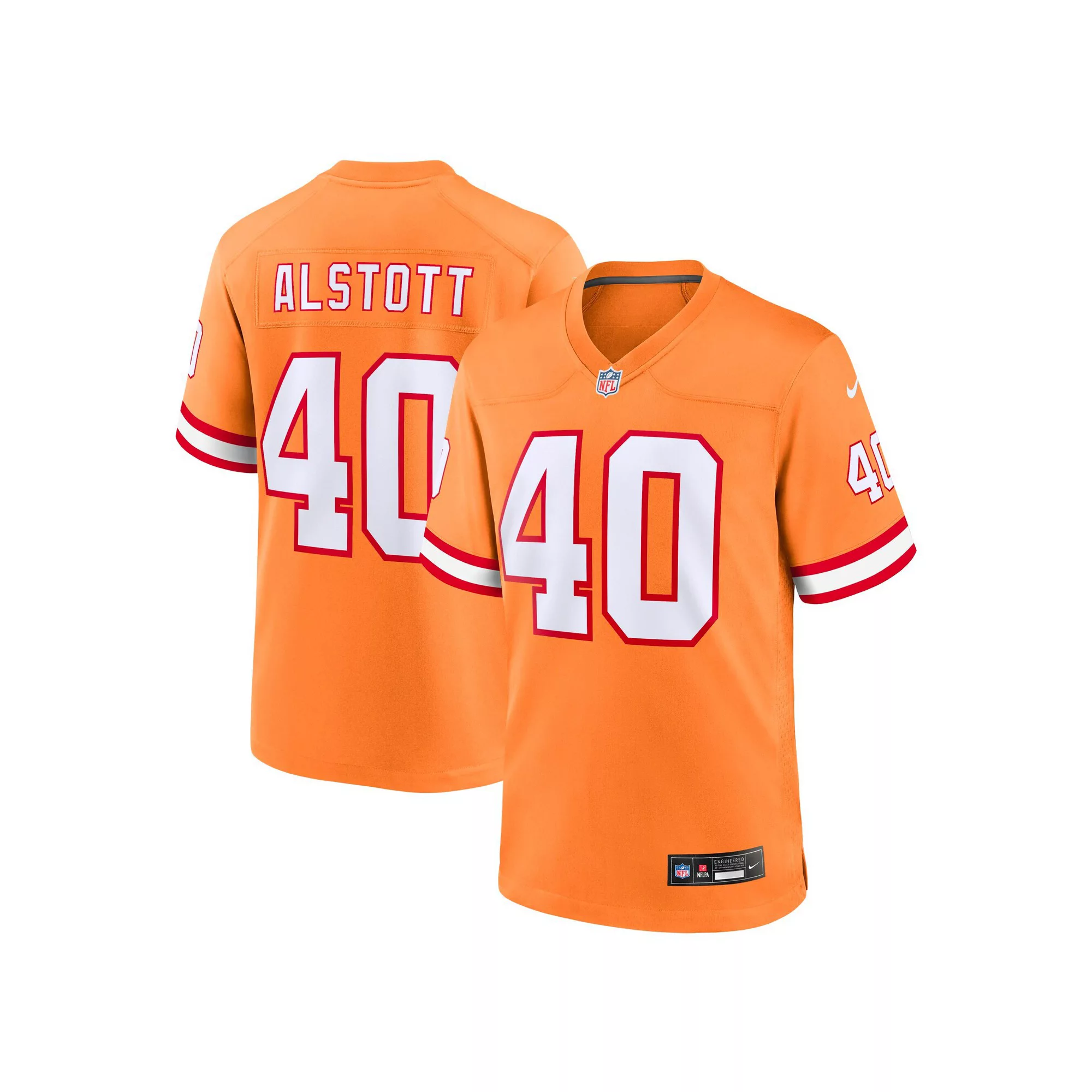 Youth Nike Mike Alstott Orange Tampa Bay Buccaneers Retired Player Game Jersey