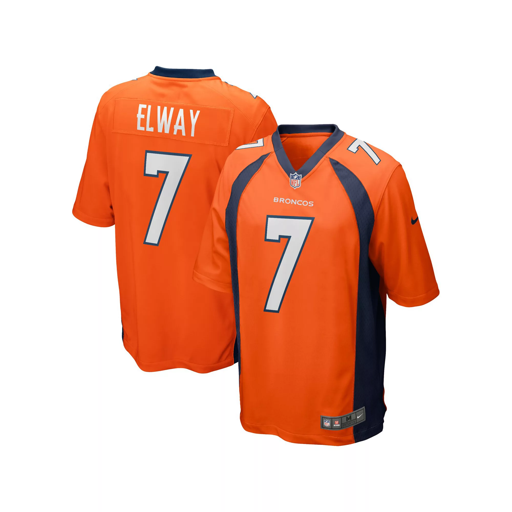 Men's Nike John Elway Orange Denver Broncos Game Retired Player Jersey