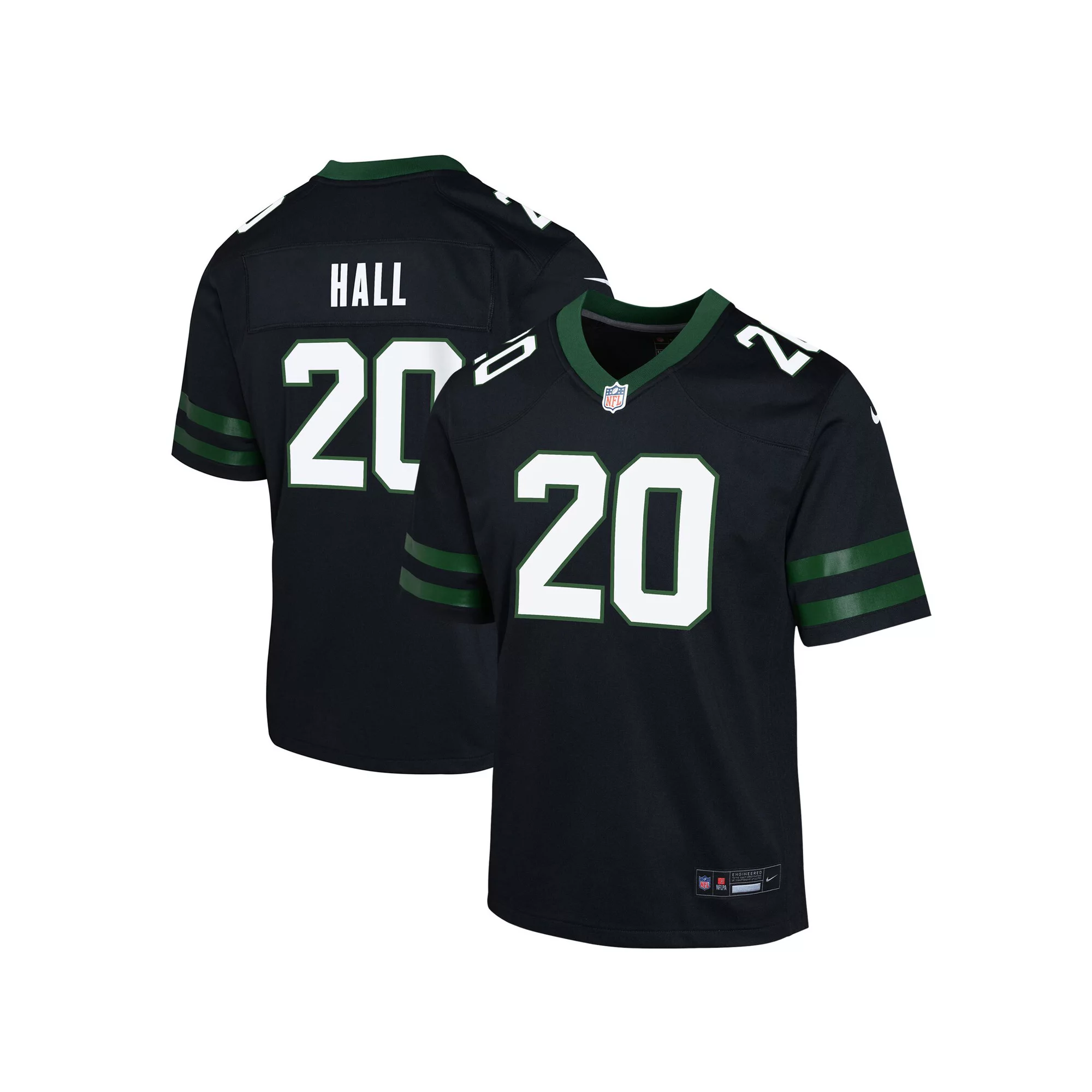 Youth Nike Breece Hall Legacy Black New York Jets Alternate Game Jersey