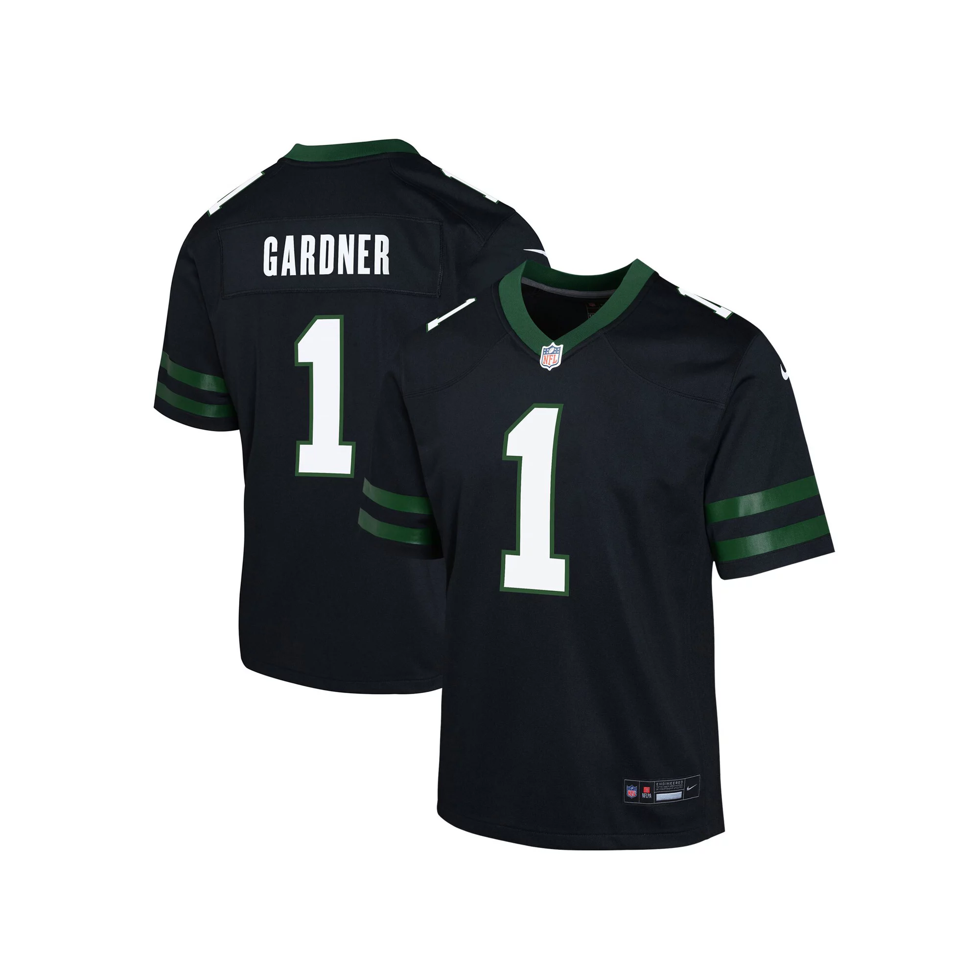 Youth Nike Ahmad Sauce Gardner Legacy Black New York Jets Alternate Game Jersey