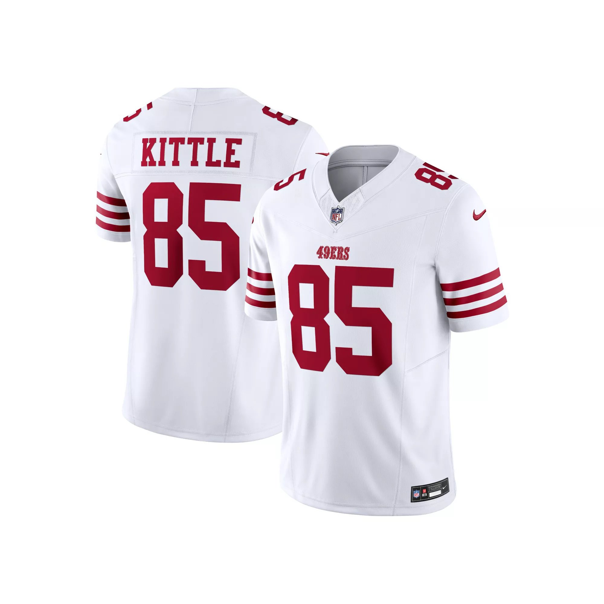 Men's Nike George Kittle White San Francisco 49ers  Vapor F.U.S.E. Limited Jersey