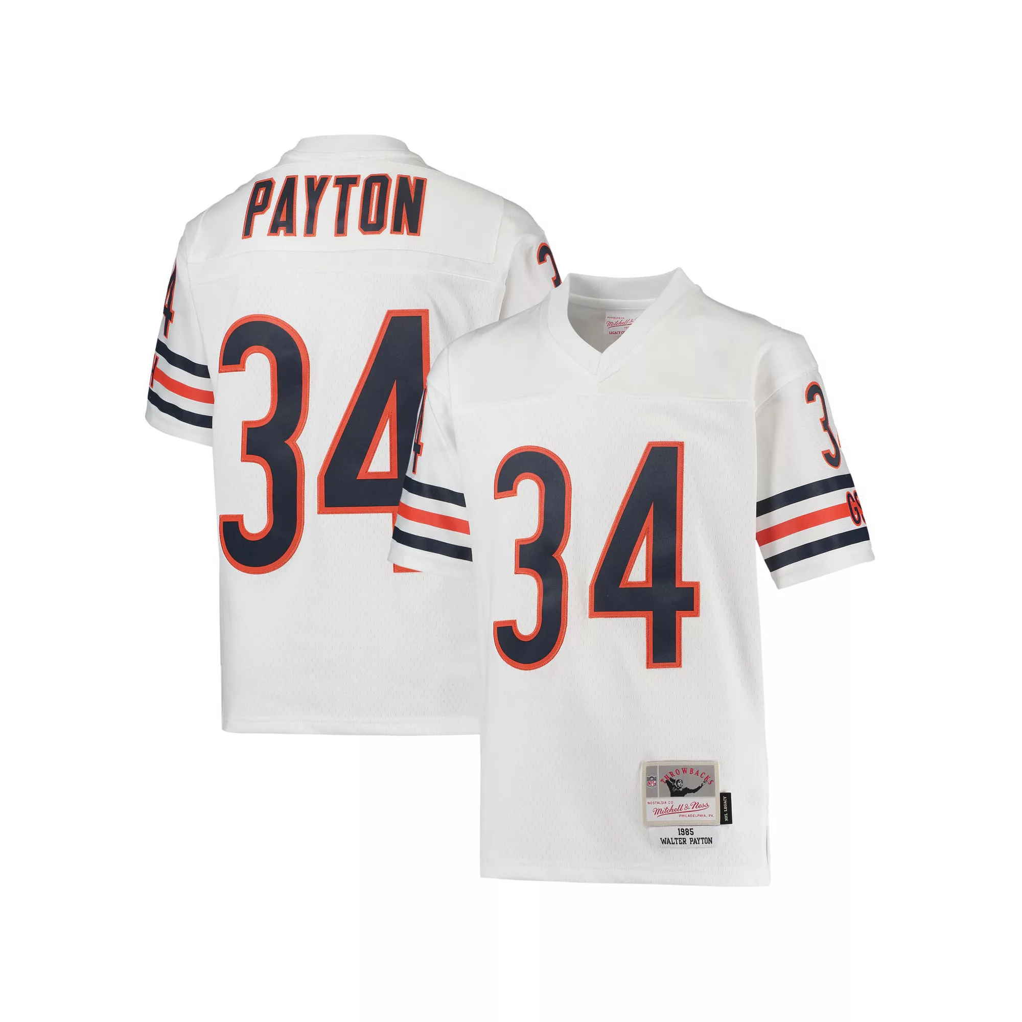 Youth Mitchell & Ness Walter Payton White Chicago Bears 1985 Retired Player Legacy Jersey