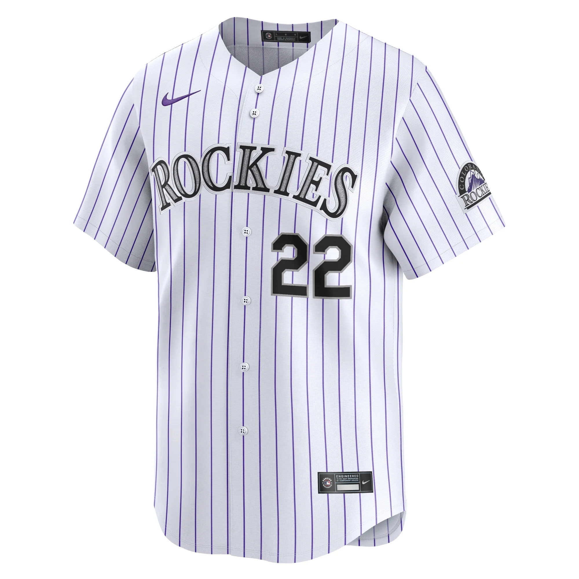 Men's Nike Nolan Jones White Colorado Rockies Home Limited Player Jersey