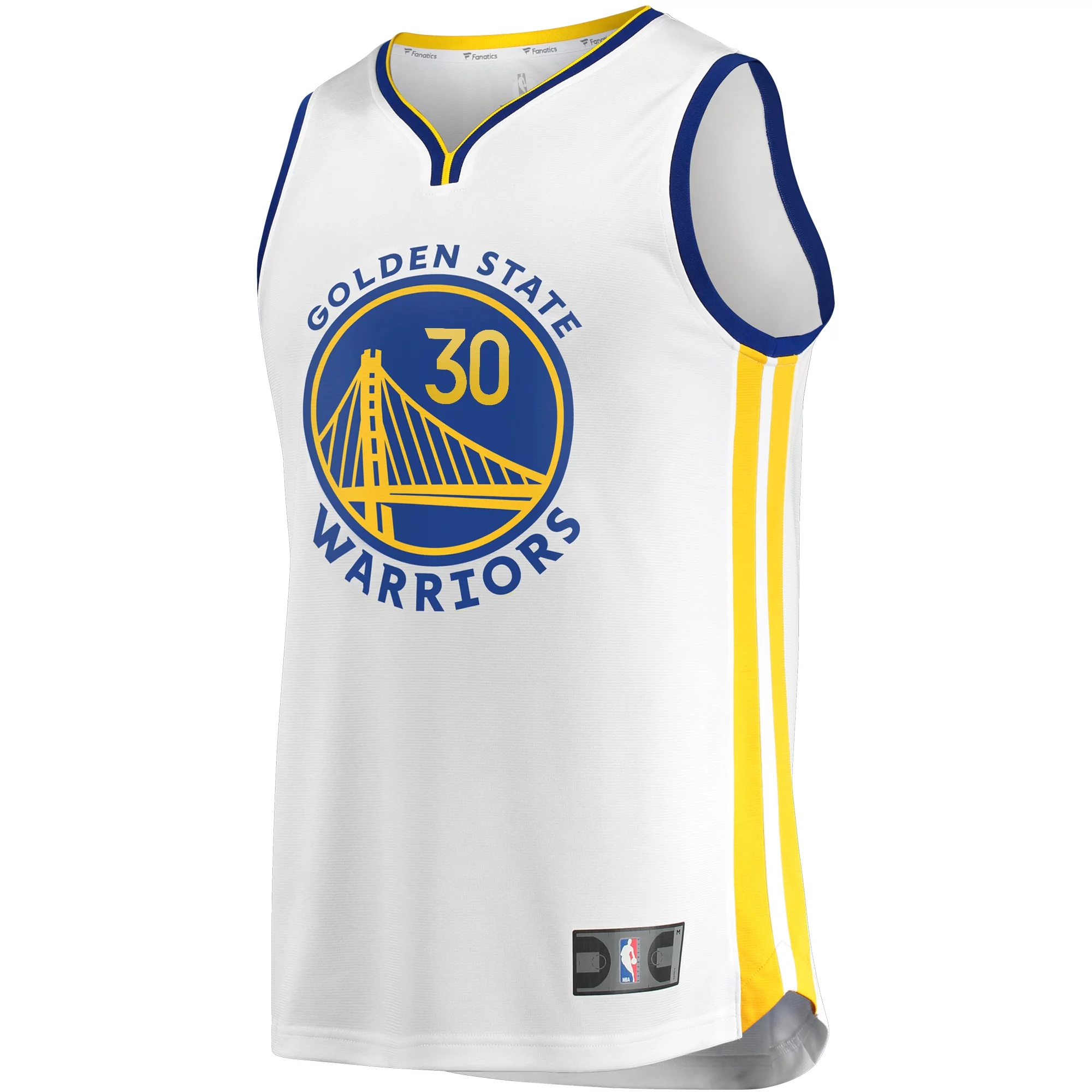 Men's Fanatics Stephen Curry White Golden State Warriors Fast Break Replica Player Jersey - Association Edition