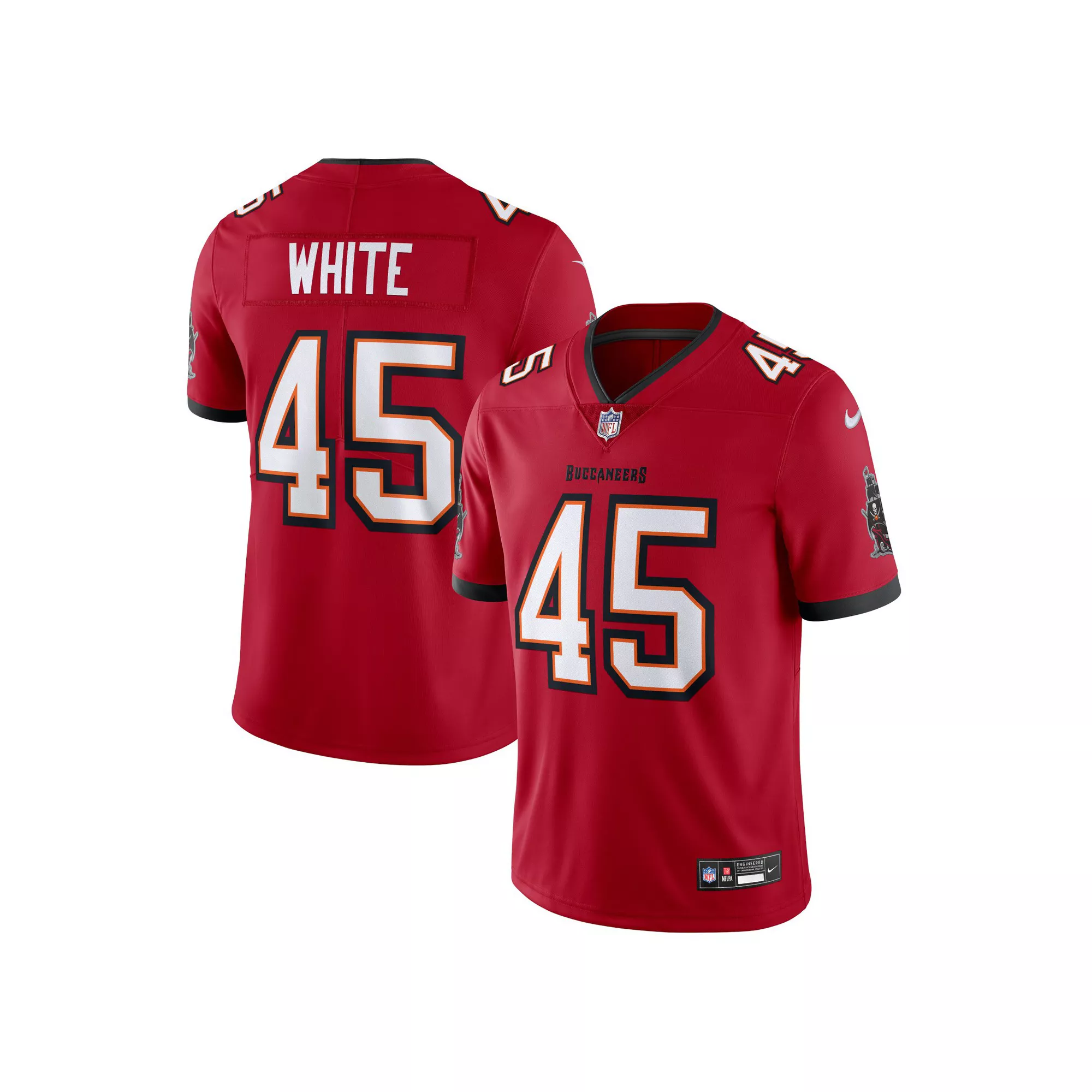 Men's Nike Devin White Red Tampa Bay Buccaneers  Vapor Untouchable Limited Jersey