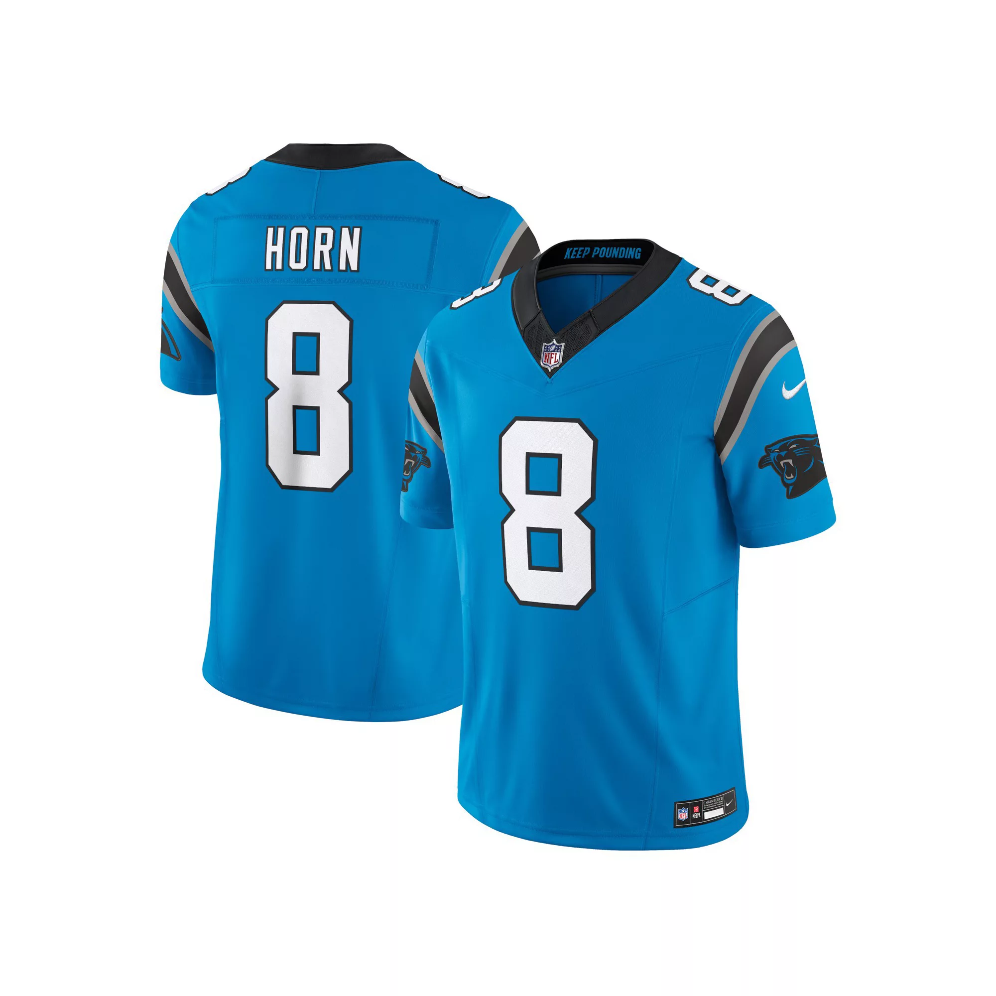 Men's Nike Jaycee Horn Blue Carolina Panthers Vapor F.U.S.E. Limited Jersey