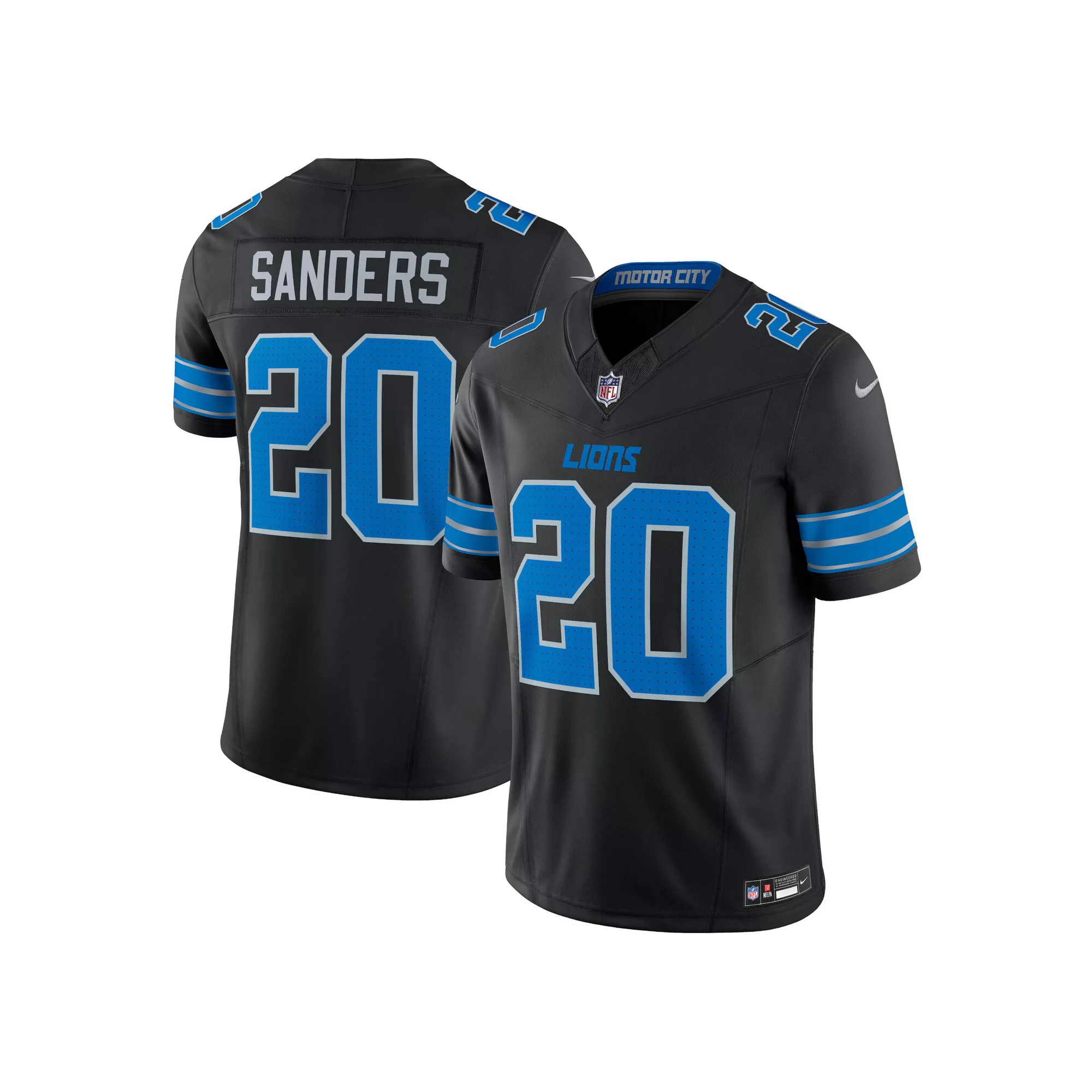 Men's Nike Barry Sanders Black Detroit Lions 2nd Alternate Vapor F.U.S.E. Limited Jersey
