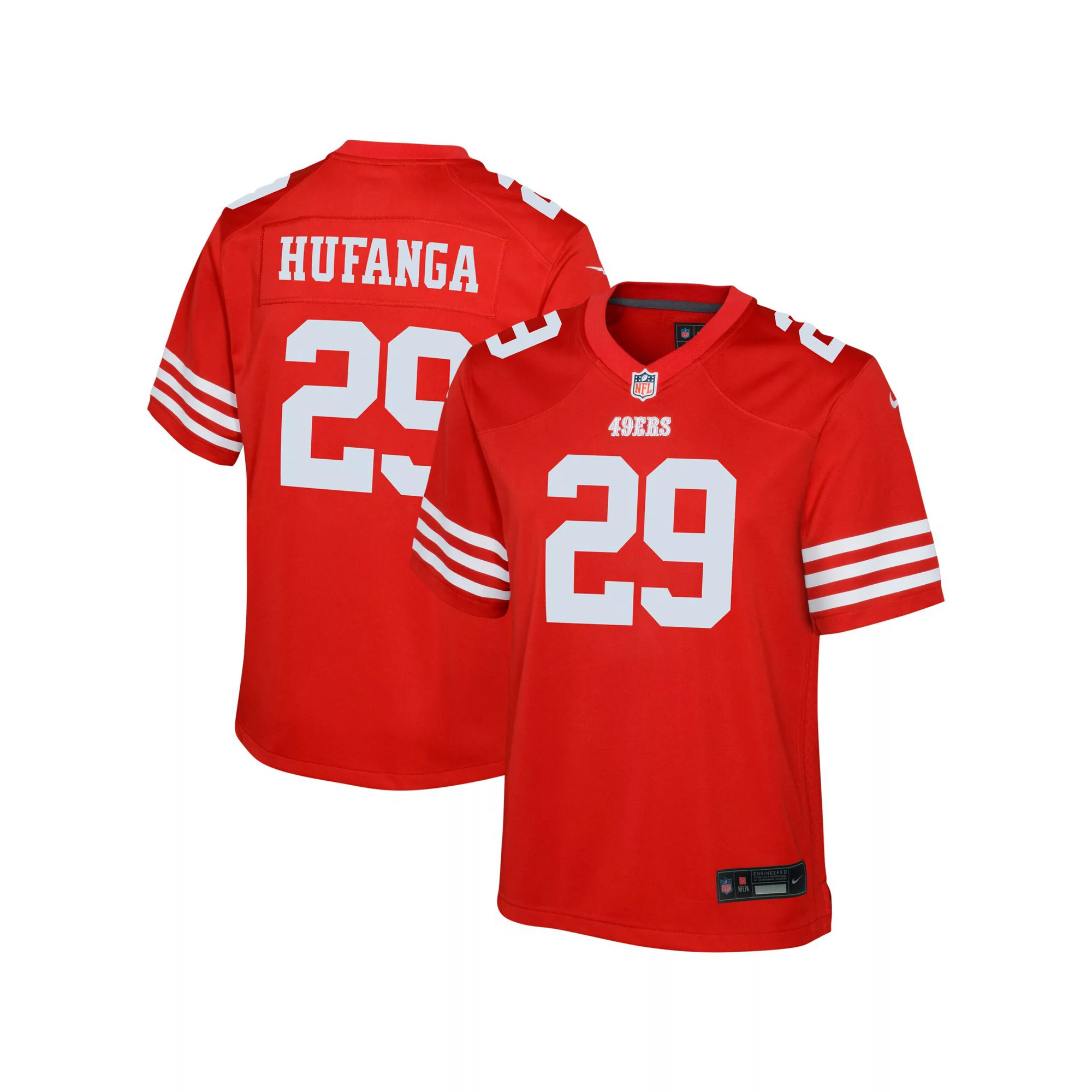 Youth Nike Talanoa Hufanga Scarlet San Francisco 49ers Game Jersey