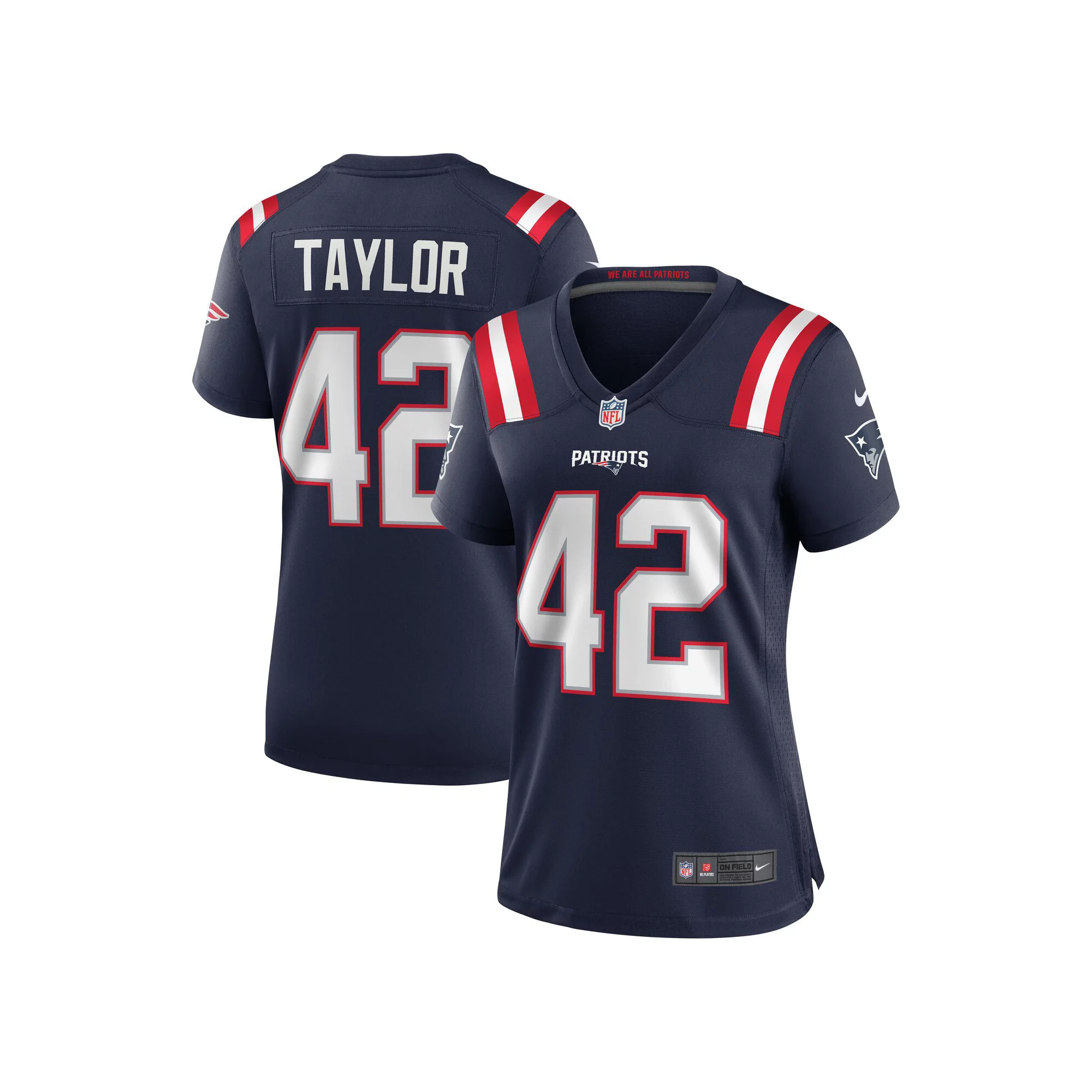 Women's Nike J.J. Taylor Navy New England Patriots Team Game Jersey