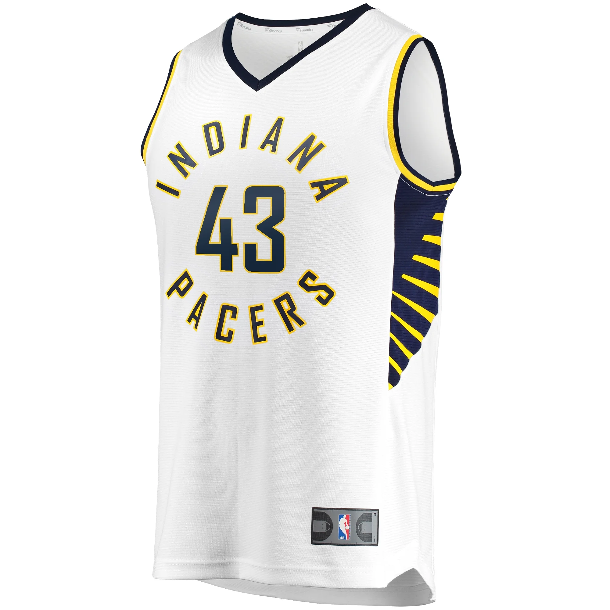 Youth Fanatics Pascal Siakam White Indiana Pacers Fast Break Player Jersey - Association Edition