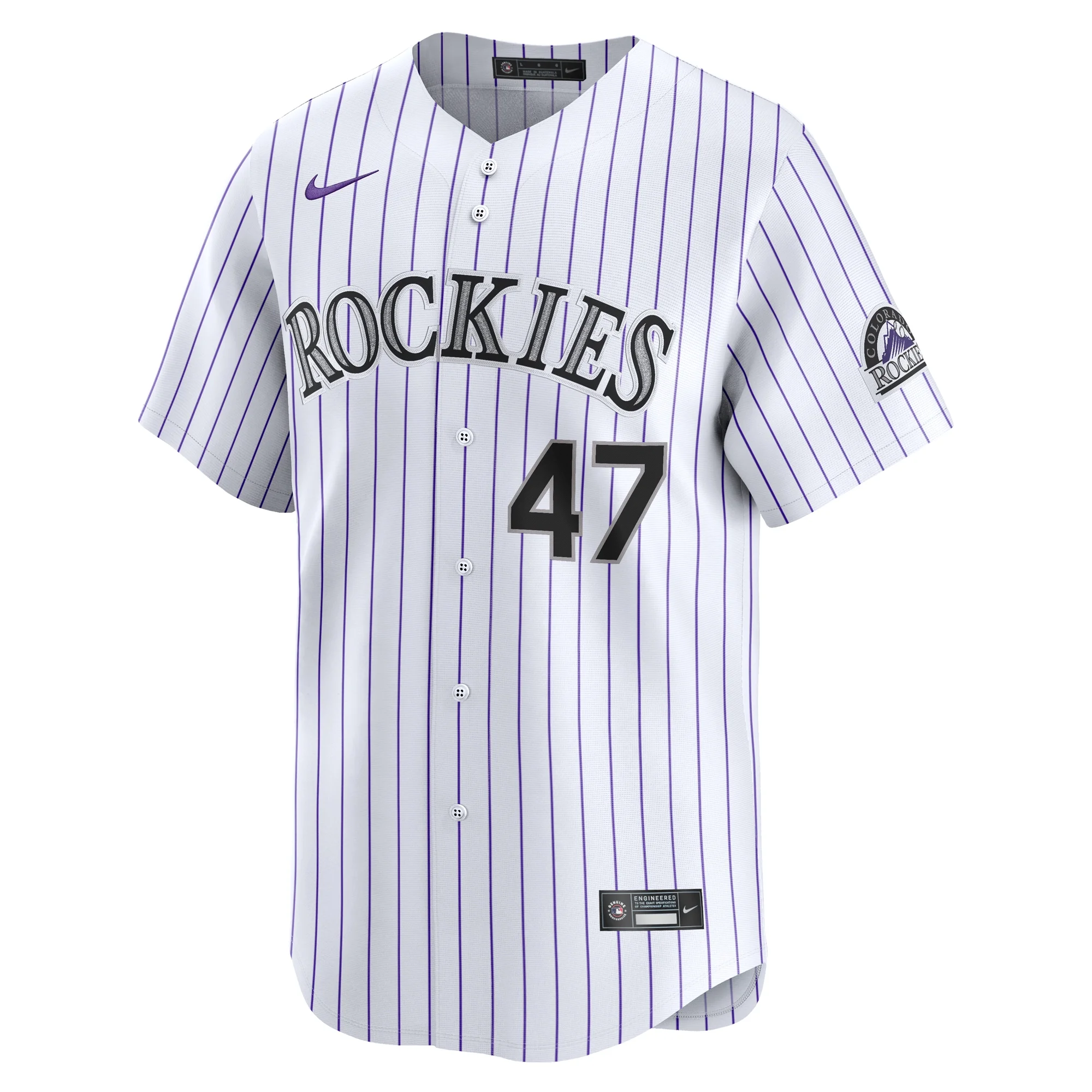 Men's Nike Cal Quantrill White Colorado Rockies Home Limited Player Jersey