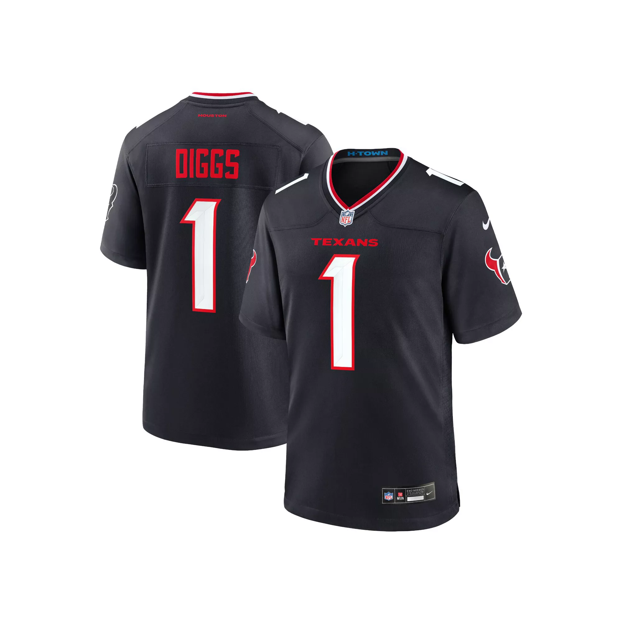 Men's Nike Stefon Diggs Navy Houston Texans Game Jersey
