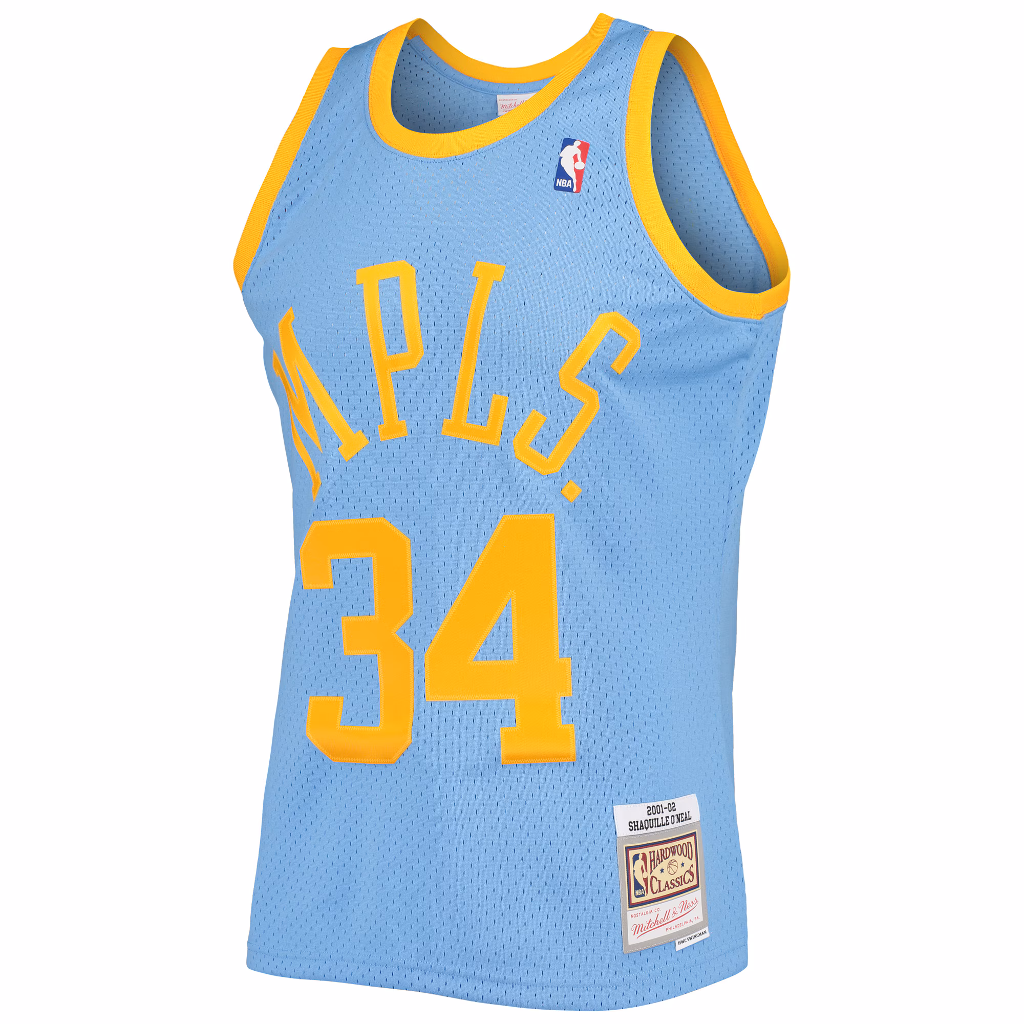 Shaquille O'Neal Los Angeles Lakers Mitchell & Ness 2001/02 Hardwood Classics Swingman Jersey - Powder Blue