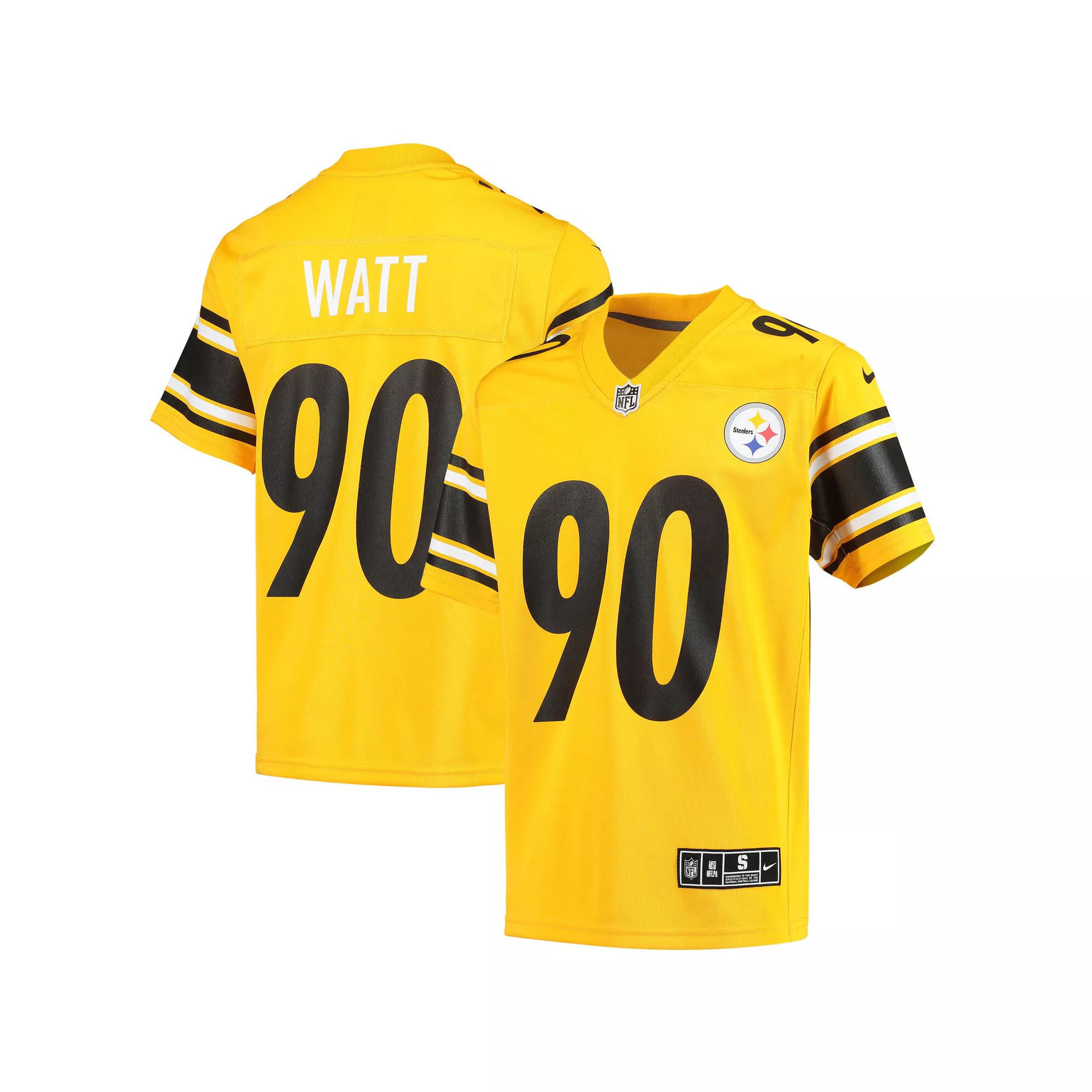 Youth Nike T.J. Watt Gold Pittsburgh Steelers Inverted Team Game Jersey