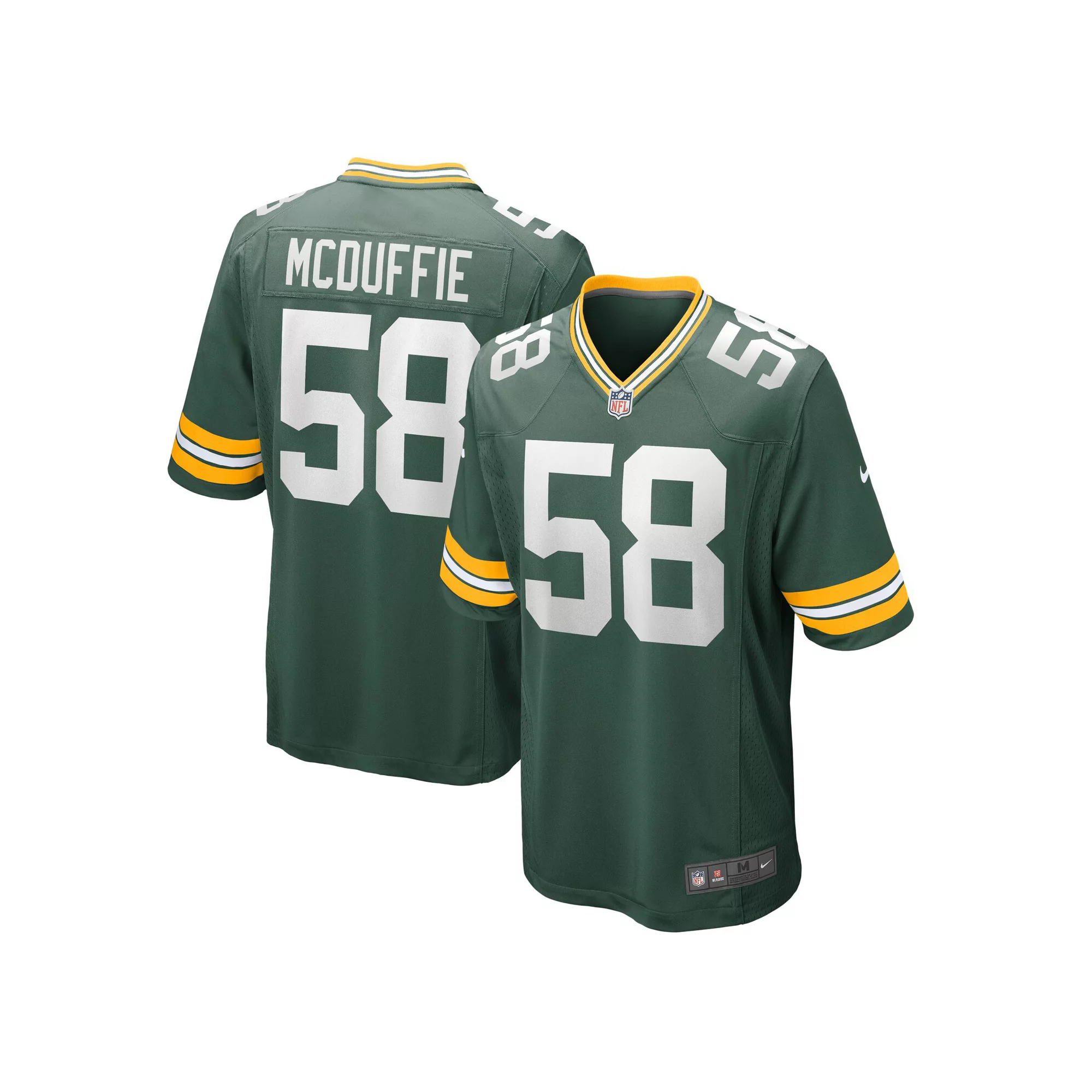 Men's Nike Isaiah McDuffie Green Green Bay Packers Game Jersey