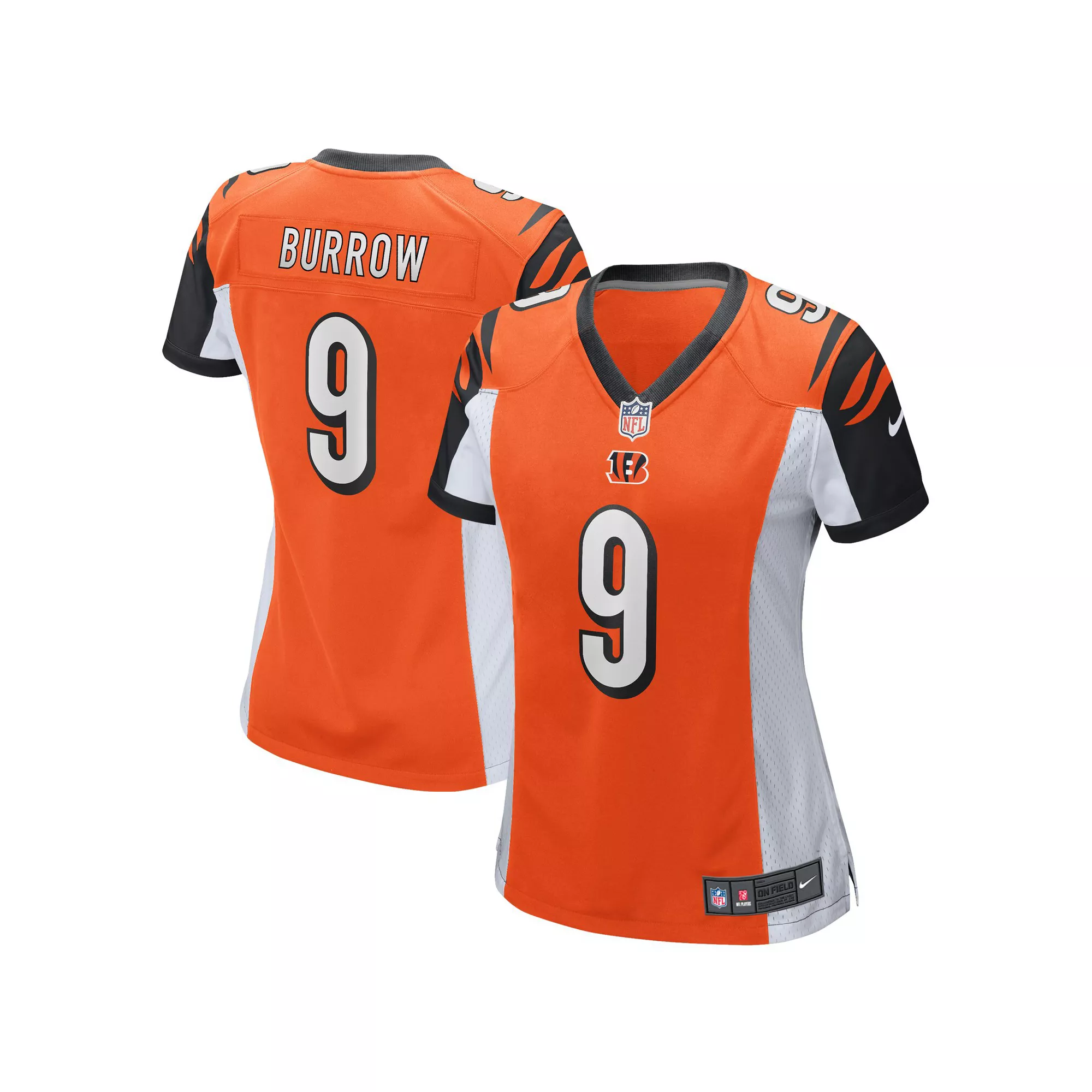 Women's Nike Joe Burrow Orange Cincinnati Bengals Alternate Player Game Jersey