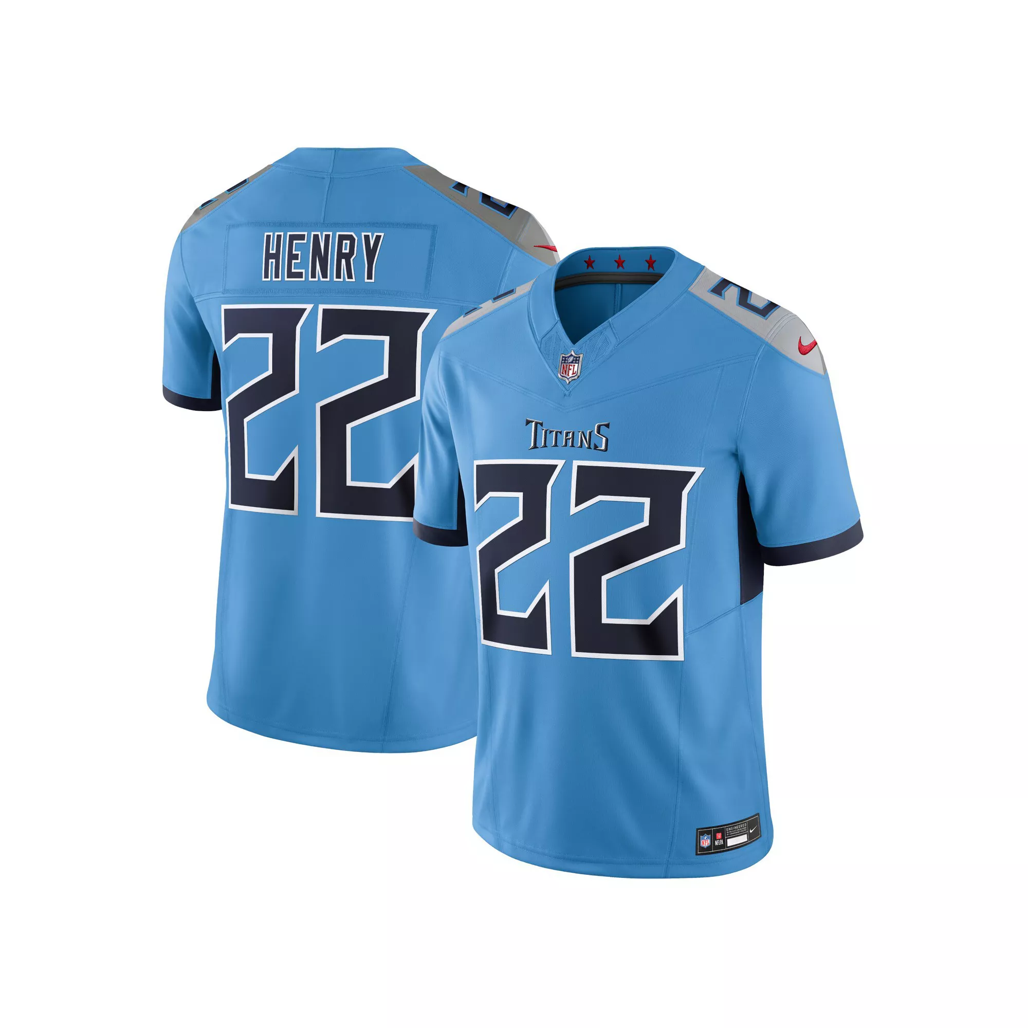 Men's Nike Derrick Henry Light Blue Tennessee Titans Vapor F.U.S.E. Limited Jersey