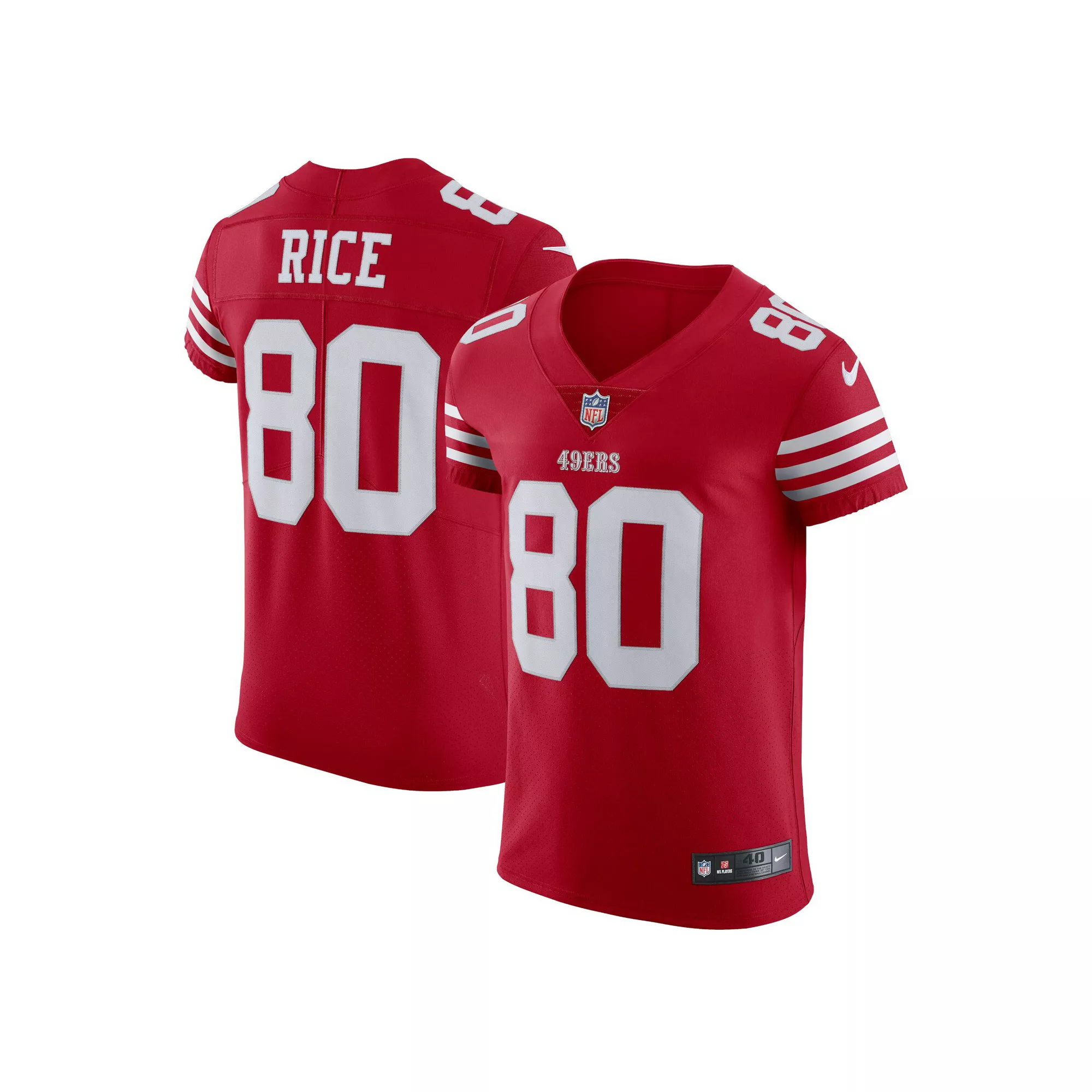 Men's Nike Jerry Rice Scarlet San Francisco 49ers Vapor Elite Retired Player Jersey