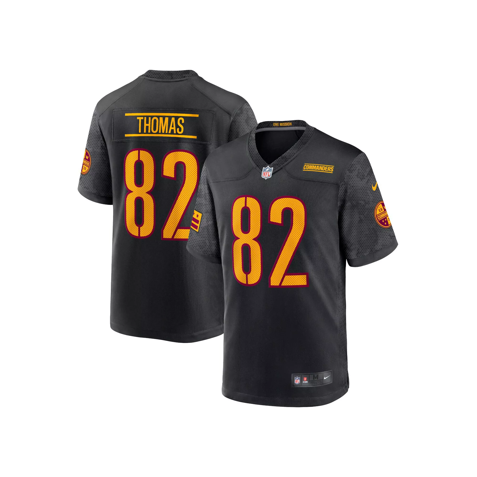 Men's Nike Logan Thomas Black Washington Commanders Alternate Game Player Jersey