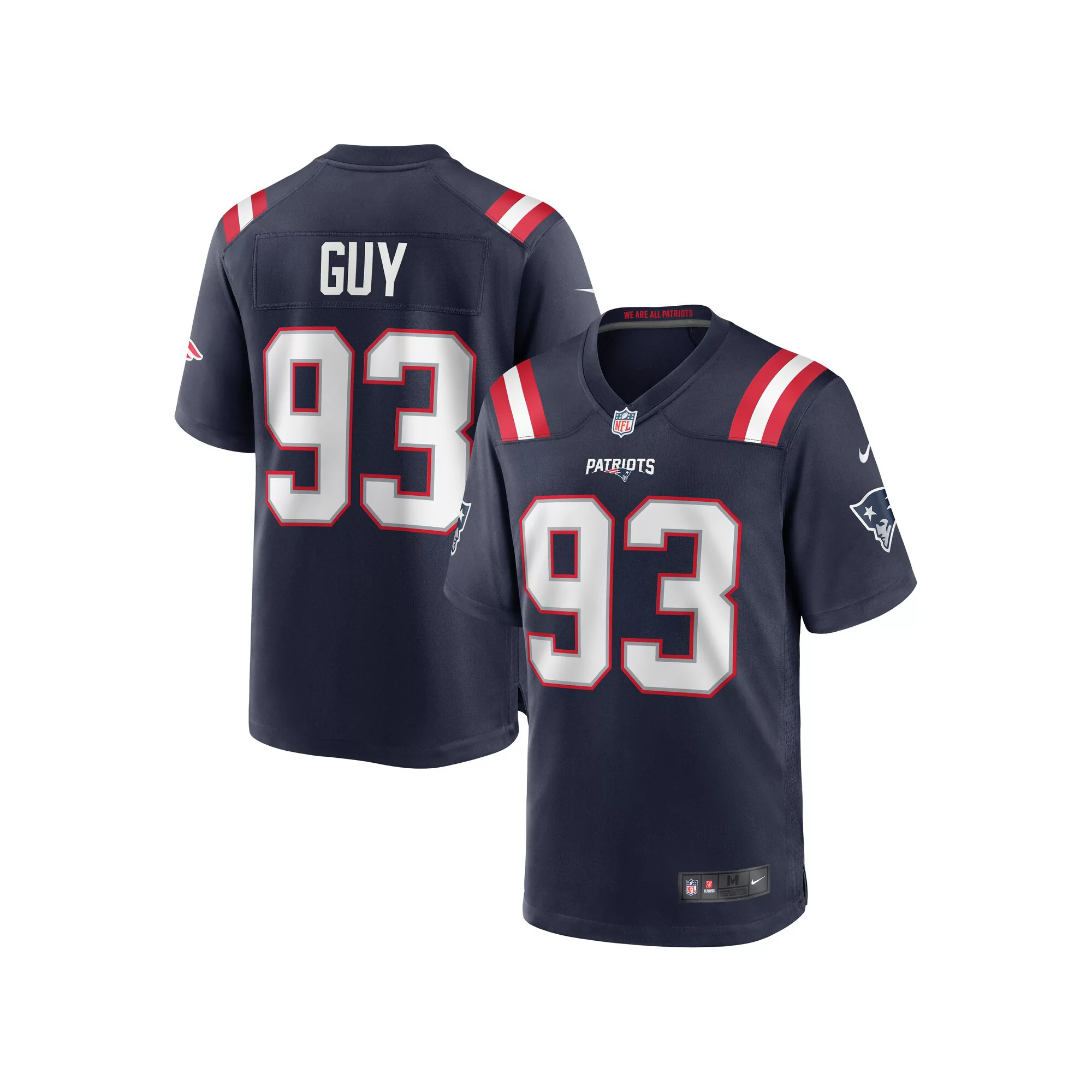 Men's Nike Lawrence Guy Navy New England Patriots Game Jersey