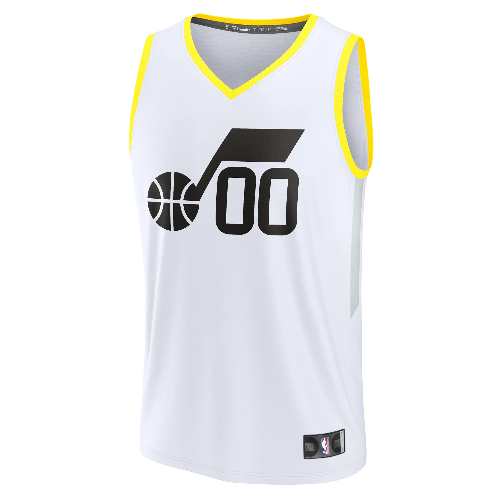 Men's Fanatics White Utah Jazz Fast Break Custom Replica Jersey - Association Edition
