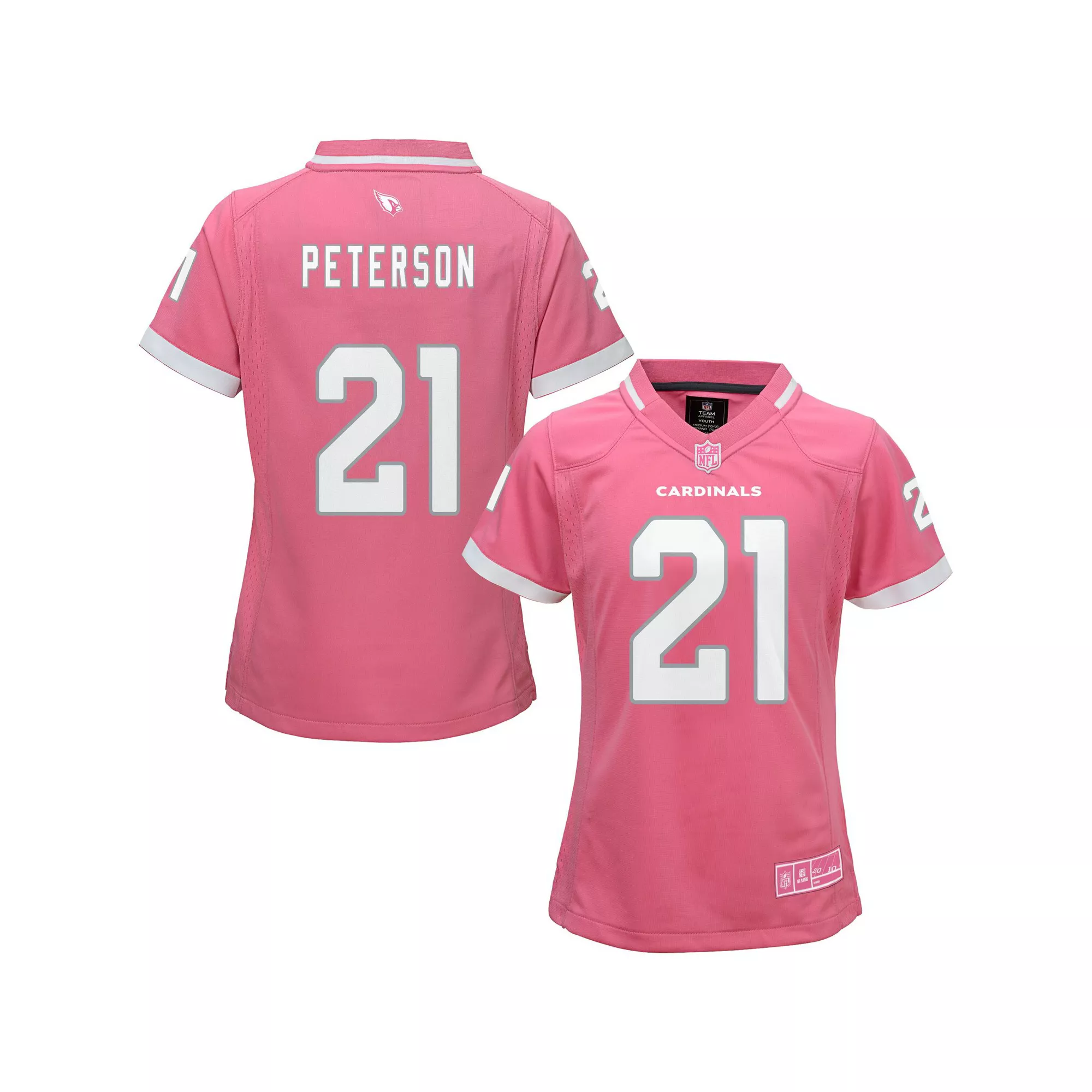 Girls Youth Patrick Peterson Pink Arizona Cardinals Bubble Gum Jersey