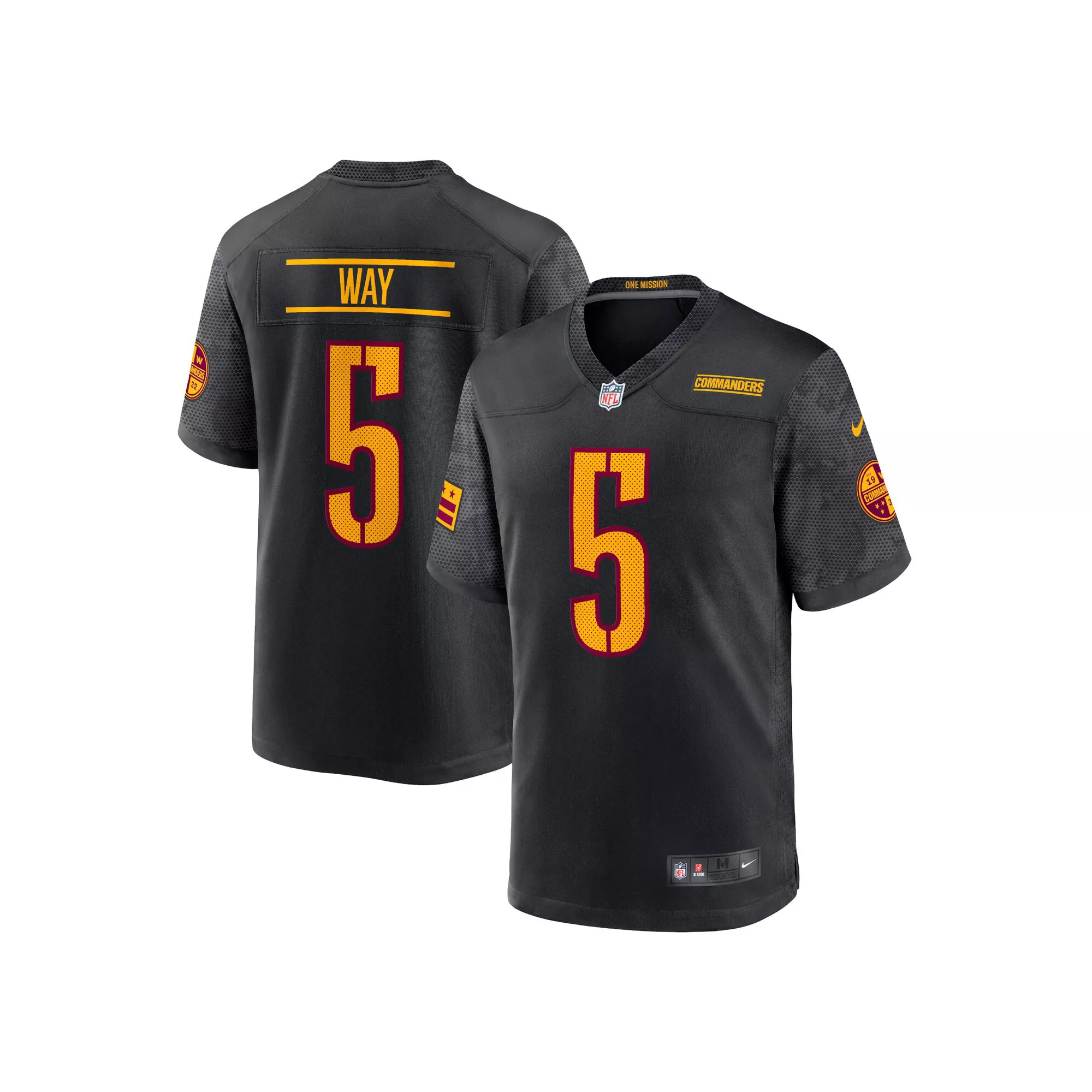 Men's Nike Tress Way Black Washington Commanders Alternate Game Player Jersey