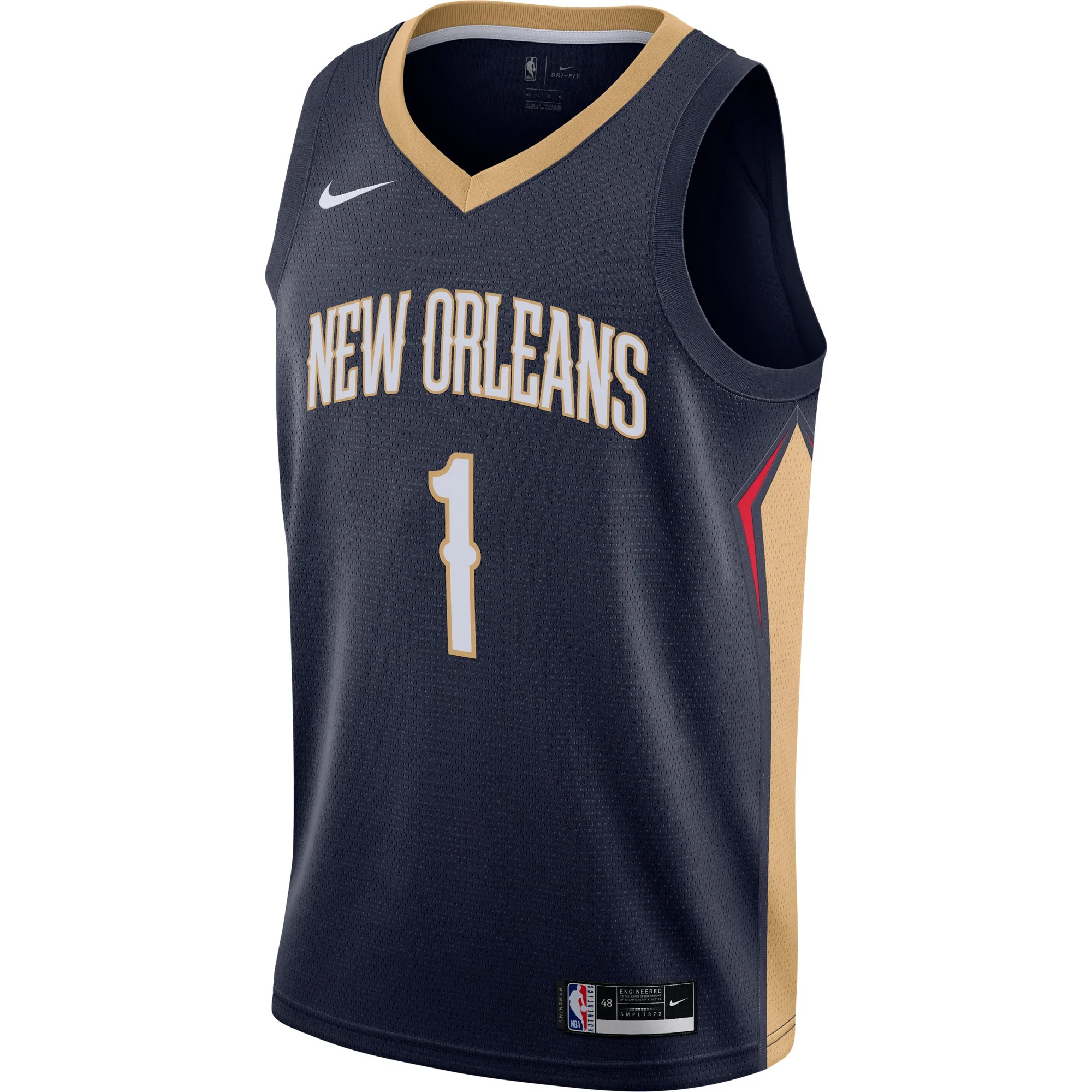 Men's Nike Zion Williamson Navy New Orleans Pelicans Swingman Jersey - Icon Edition