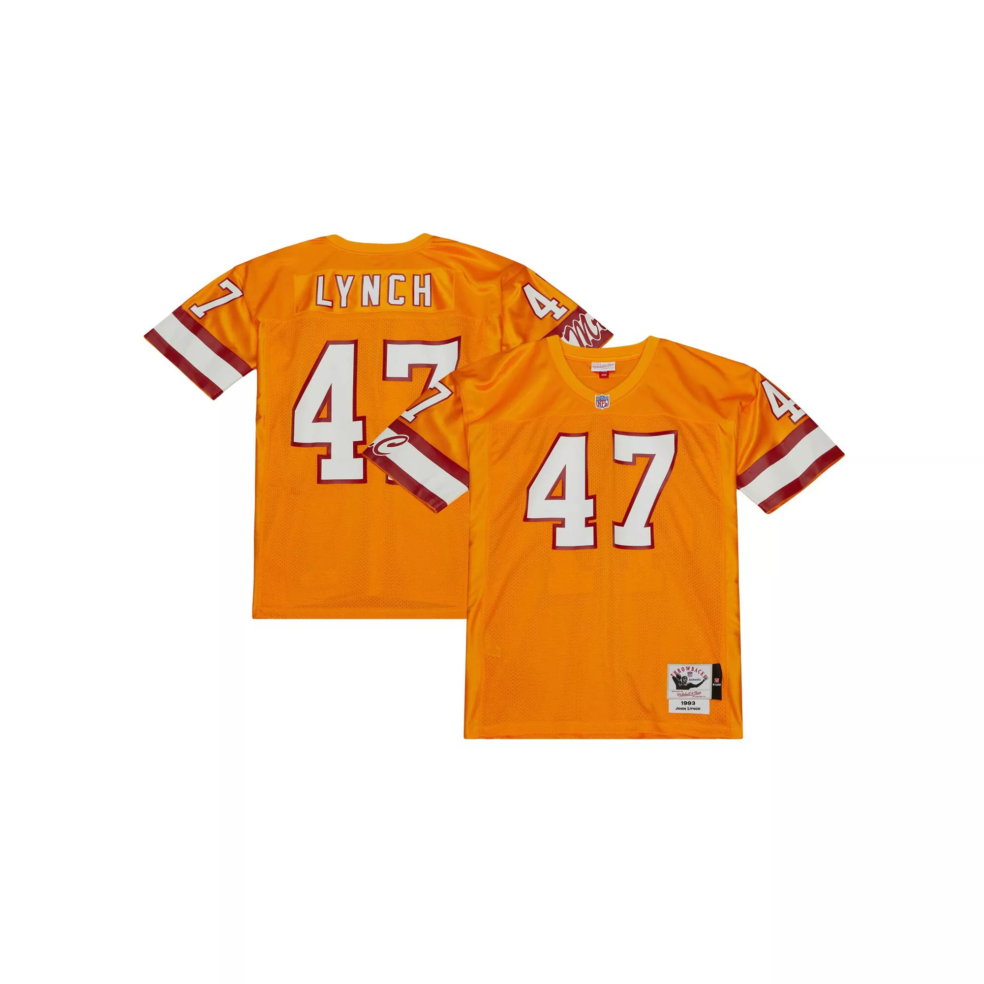 Men's Mitchell & Ness John Lynch Orange Tampa Bay Buccaneers 1993 Authentic Jersey