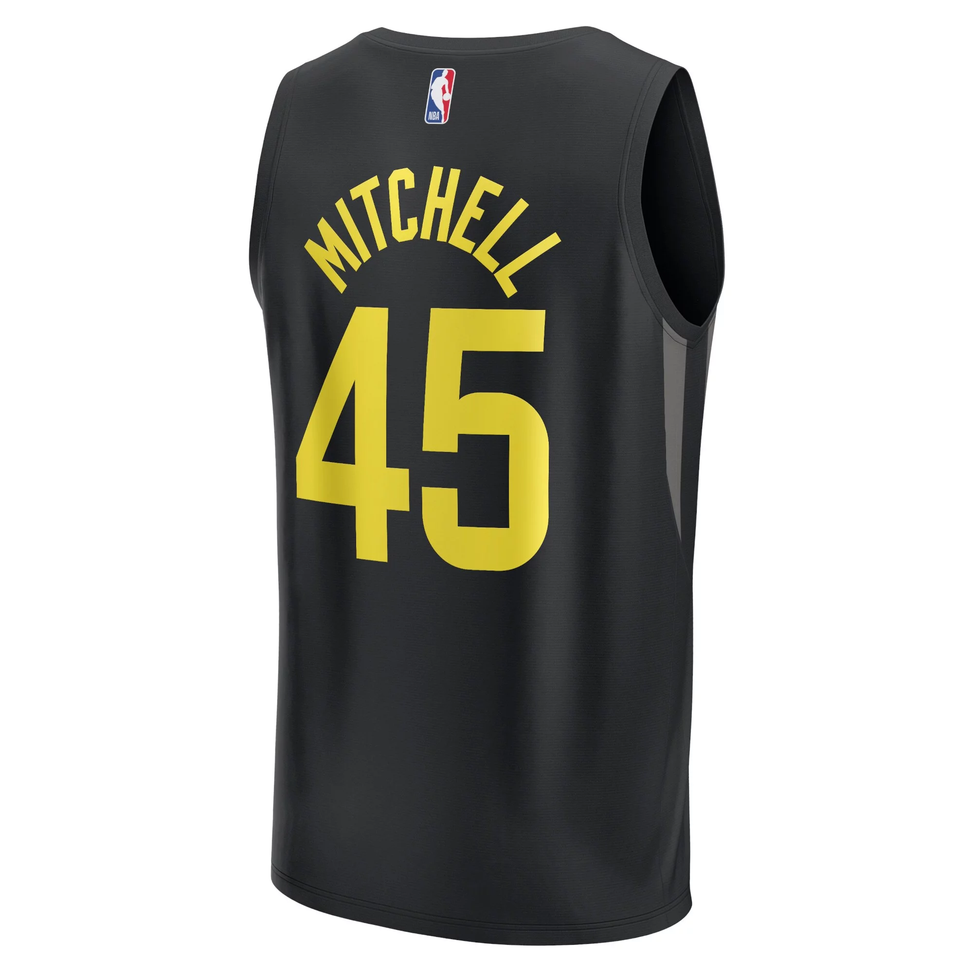 Men's Fanatics Donovan Mitchell Black Utah Jazz Fast Break Replica Player Jersey - Statement Edition