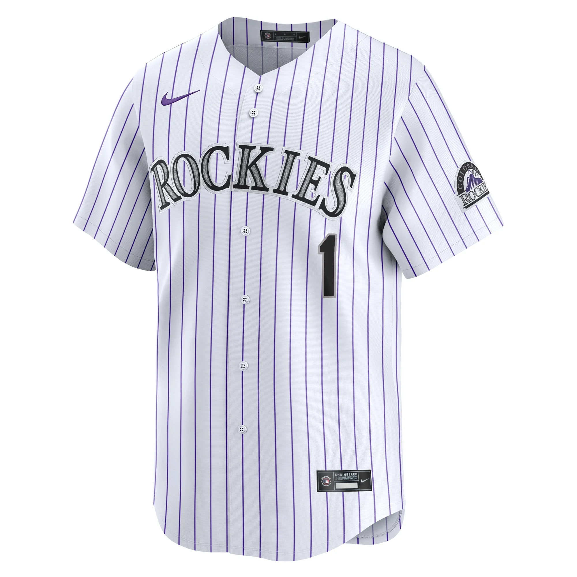 Men's Nike White Colorado Rockies #1 Dad Home Limited Jersey