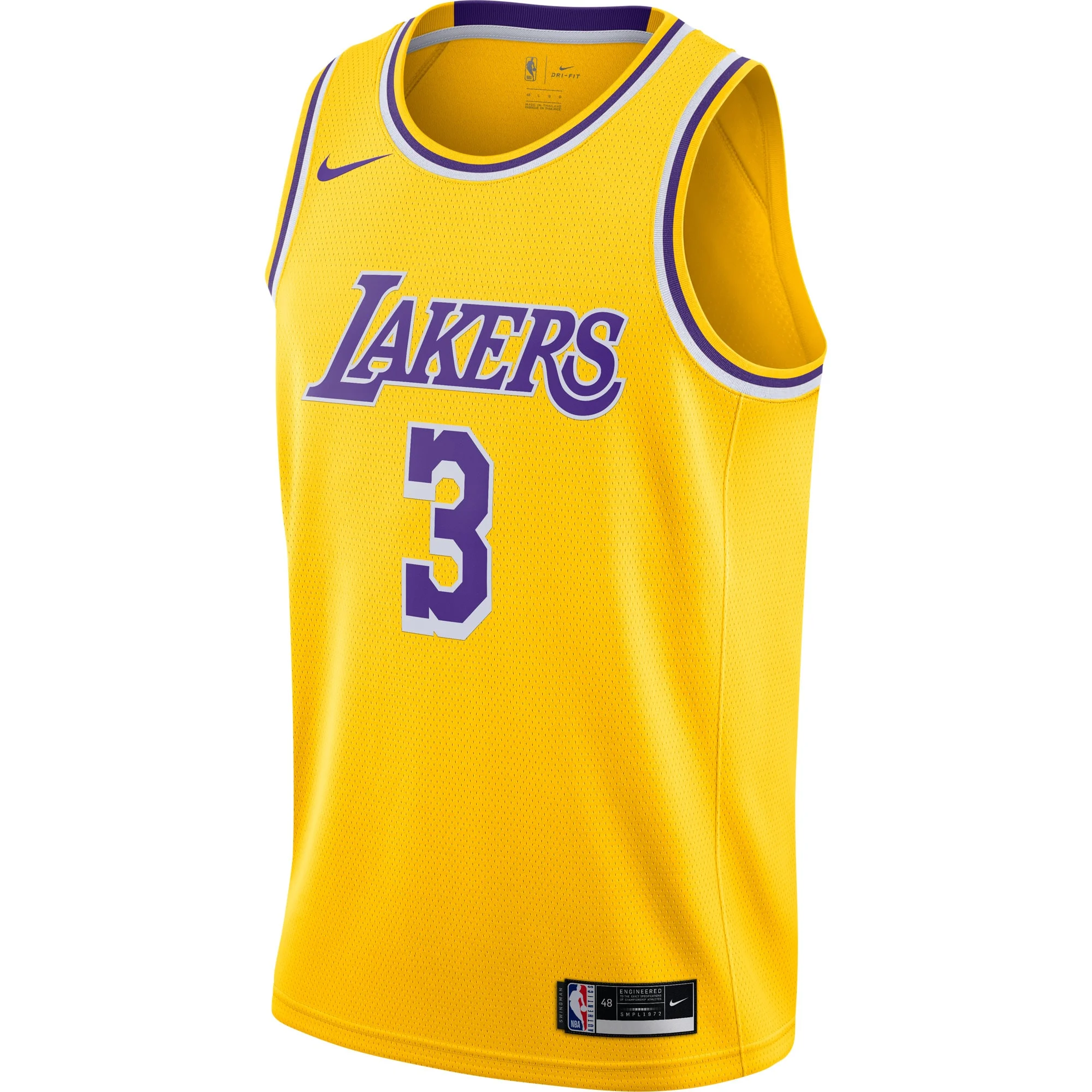 Men's Nike Anthony Davis Gold Los Angeles Lakers Swingman Jersey - Icon Edition