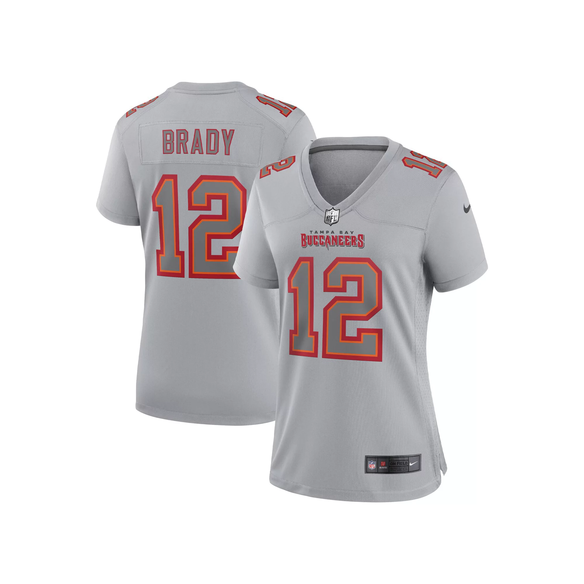 Women's Nike Tom Brady Gray Tampa Bay Buccaneers Atmosphere Fashion Game Jersey