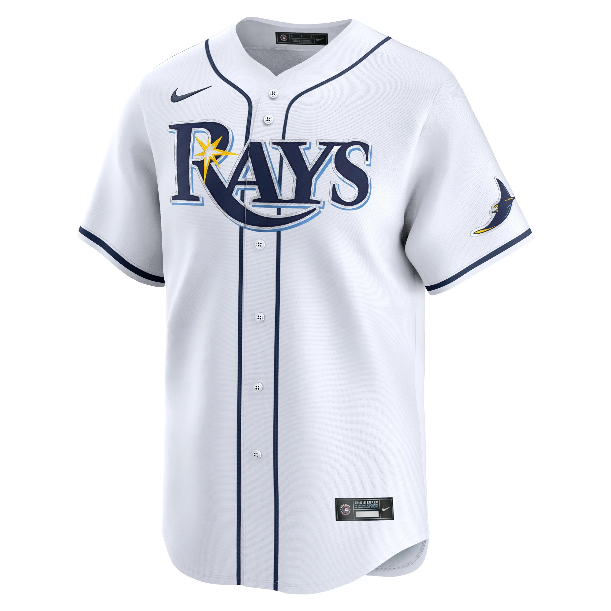 Men's Nike Zach Eflin White Tampa Bay Rays Home Limited Player Jersey