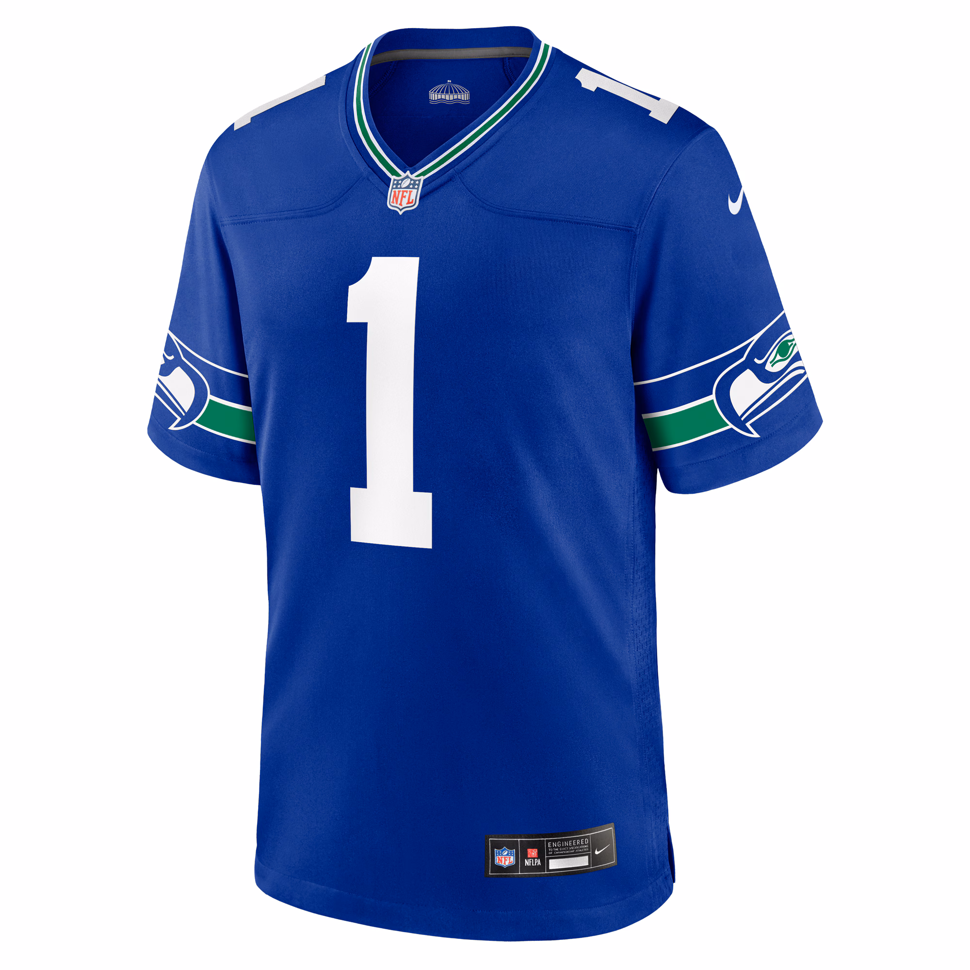 Warren Moon Seattle Seahawks Nike Throwback Retired Player Game Jersey - Royal