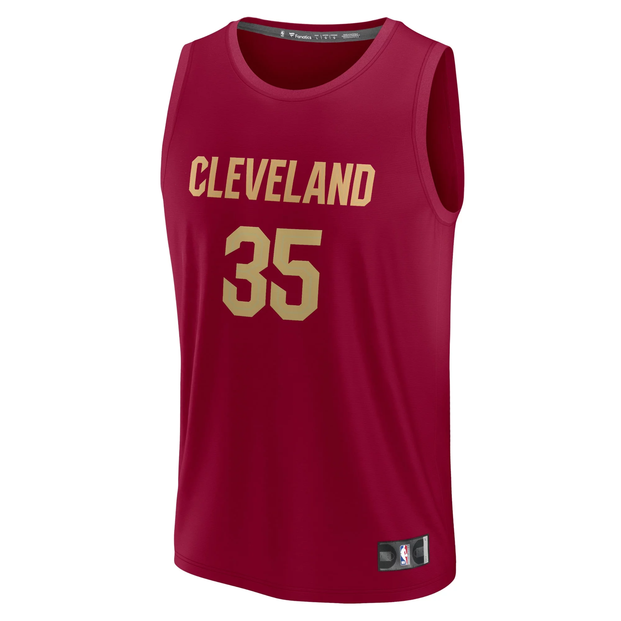 Men's Fanatics Isaac Okoro Wine Cleveland Cavaliers Fast Break Replica Jersey - Icon Edition