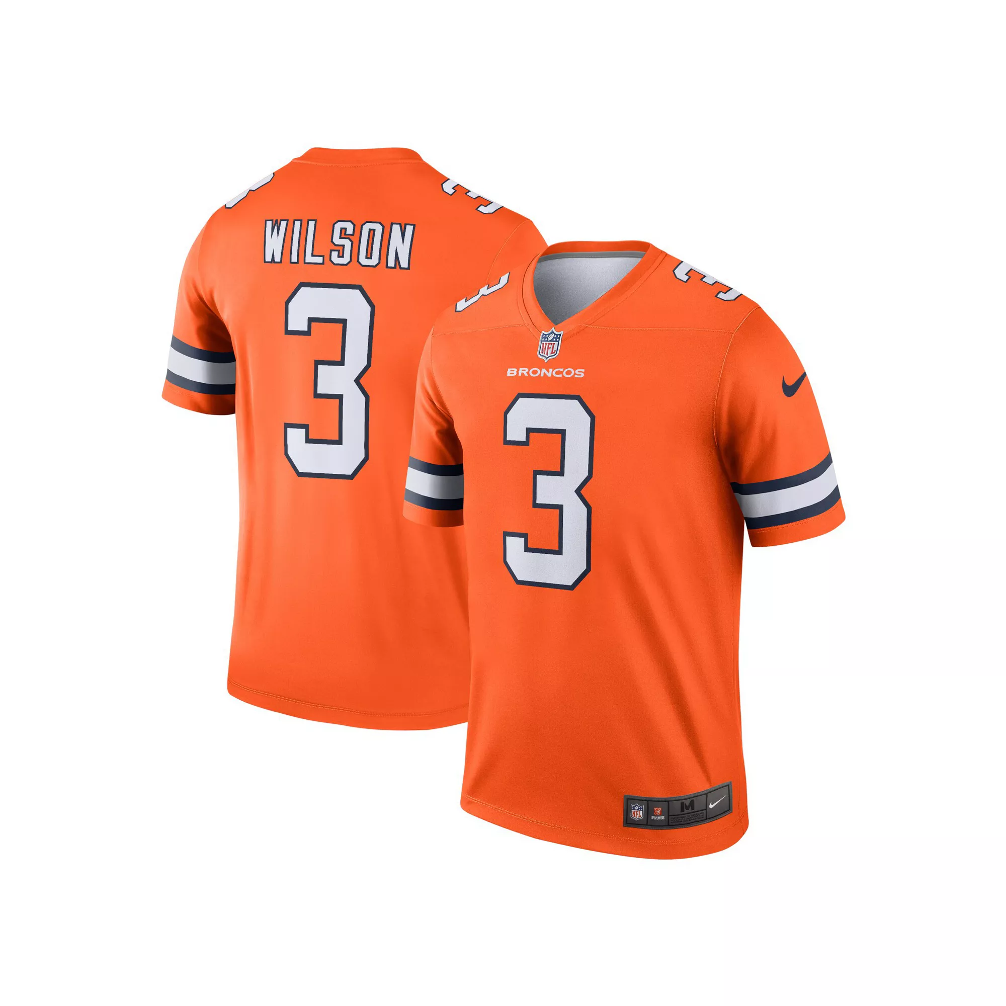 Men's Nike Russell Wilson Orange Denver Broncos Alternate Legend Jersey