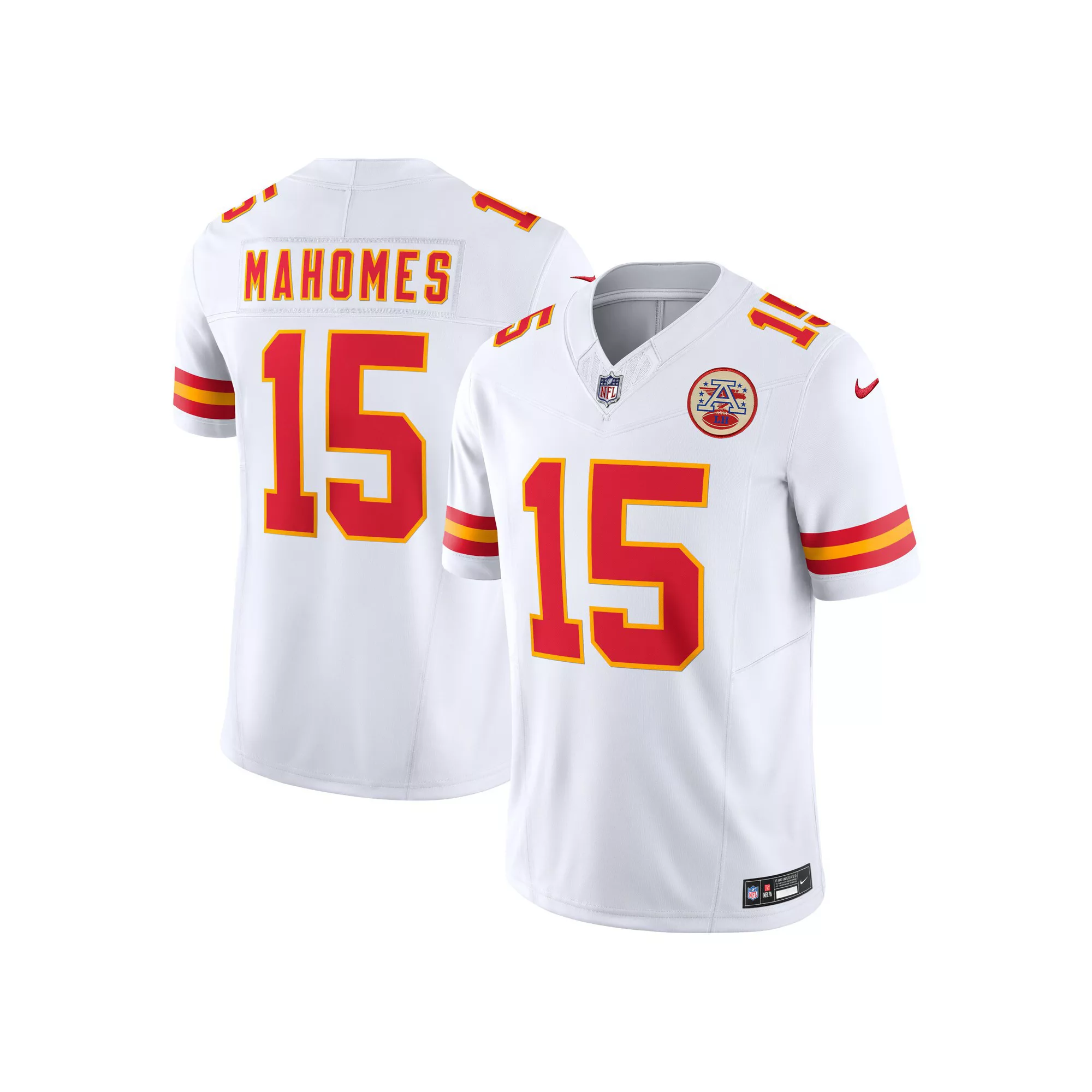 Men's Nike Patrick Mahomes White Kansas City Chiefs Vapor F.U.S.E. Limited Jersey