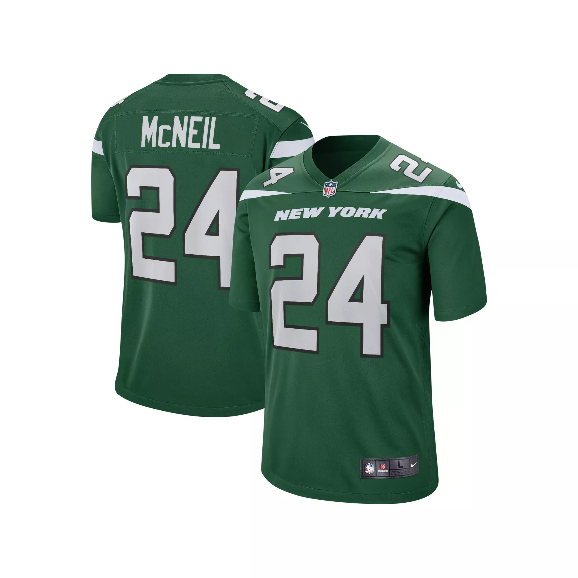 Men's Nike Freeman McNeil Gotham Green New York Jets Game Retired Player Jersey