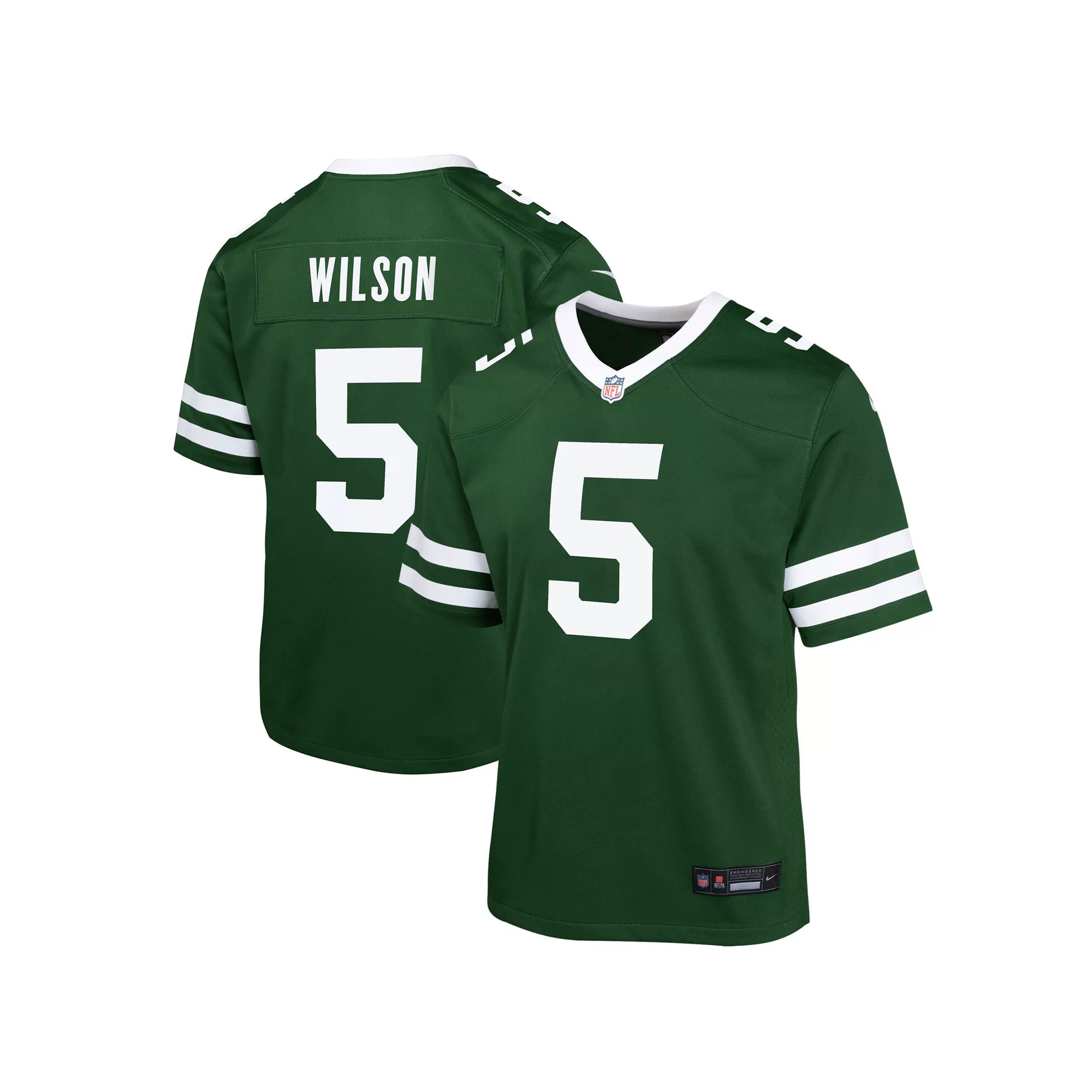 Youth Nike Garrett Wilson Legacy Green New York Jets Game Jersey