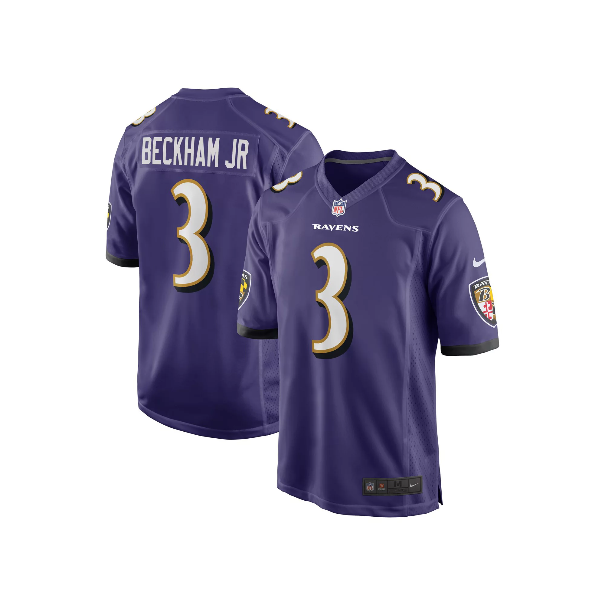 Men's Nike Odell Beckham Jr. Purple Baltimore Ravens Game Jersey