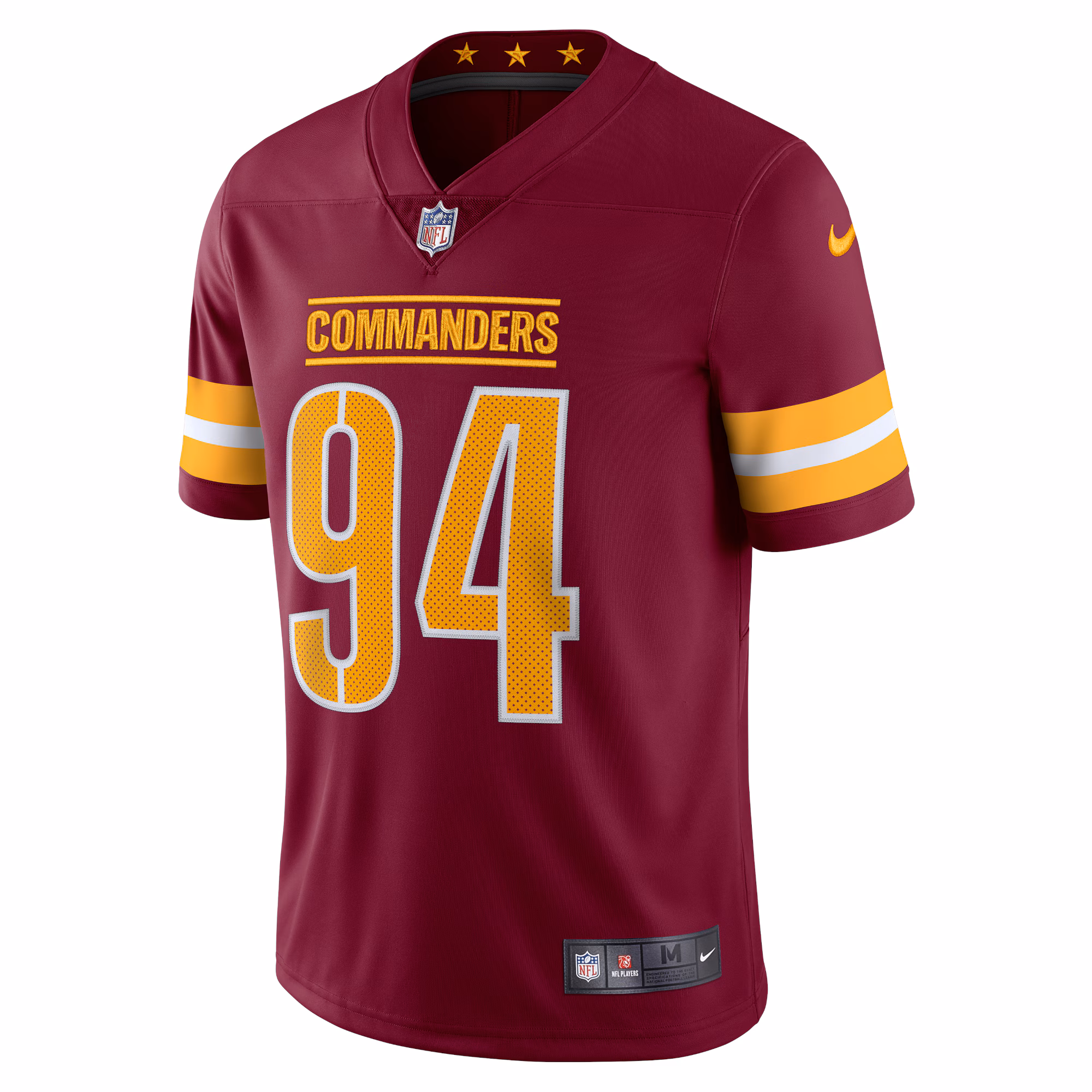 Da'Ron Payne Washington Commanders Nike Vapor Limited Jersey - Burgundy