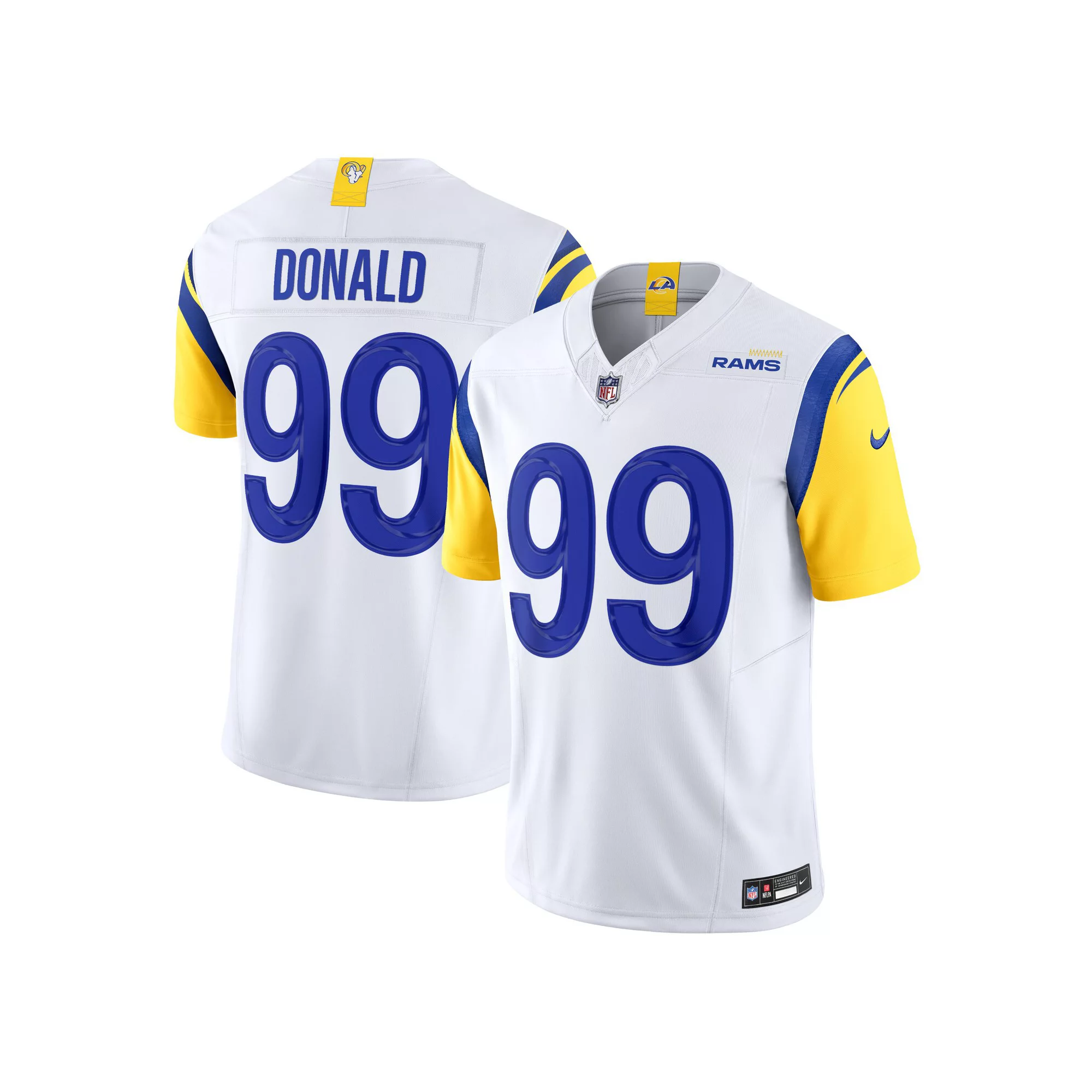 Men's Nike Aaron Donald White Los Angeles Rams Vapor F.U.S.E. Limited  Jersey