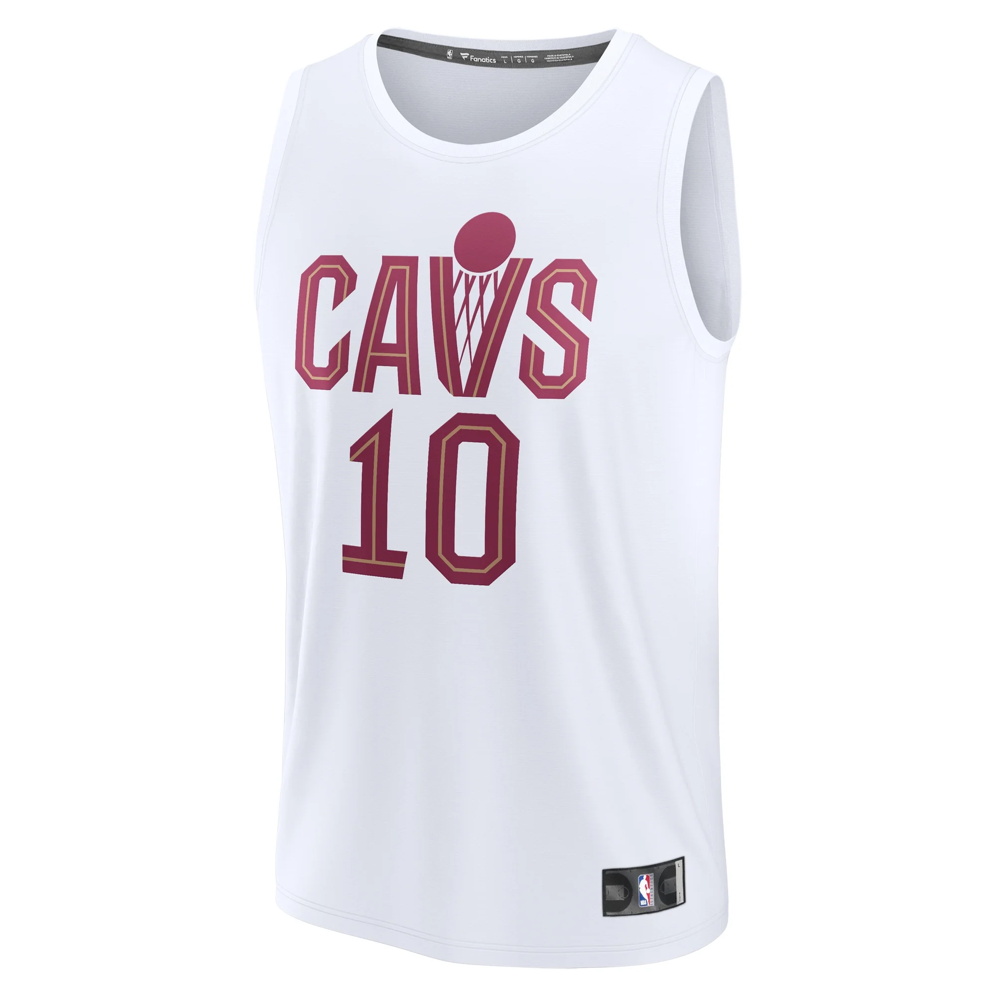 Men's Fanatics Darius Garland White Cleveland Cavaliers Fast Break Replica Player Jersey - Association Edition