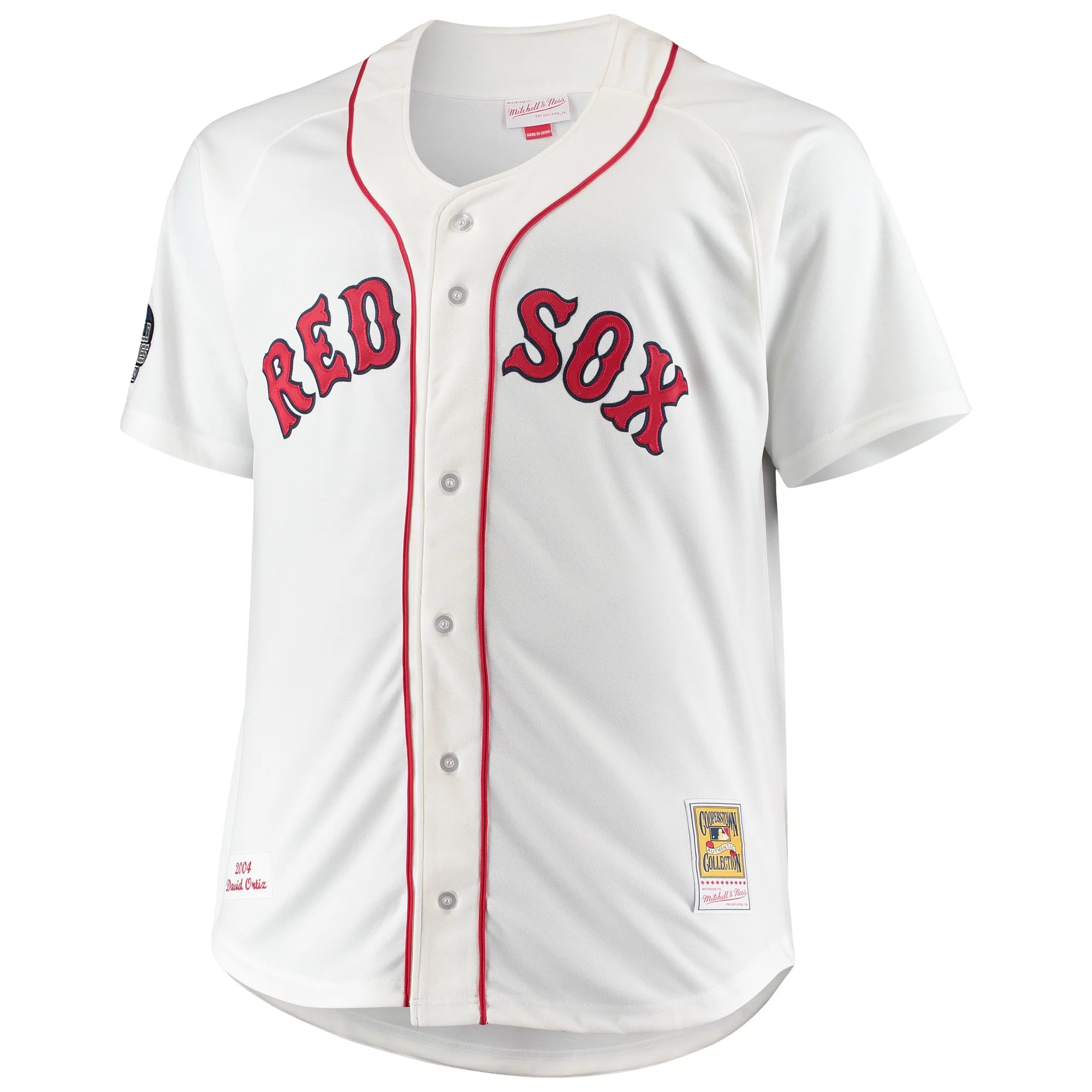 Men's Mitchell & Ness David Ortiz White Boston Red Sox Big & Tall Home Authentic Player Jersey