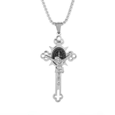Necklace Cross Cross Border Pendant Men's Stainless Steel Summer Personalized Jewelry