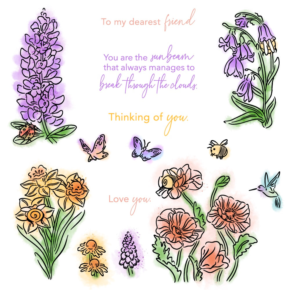 Bees & Bonnets 5x6 Stamp Set